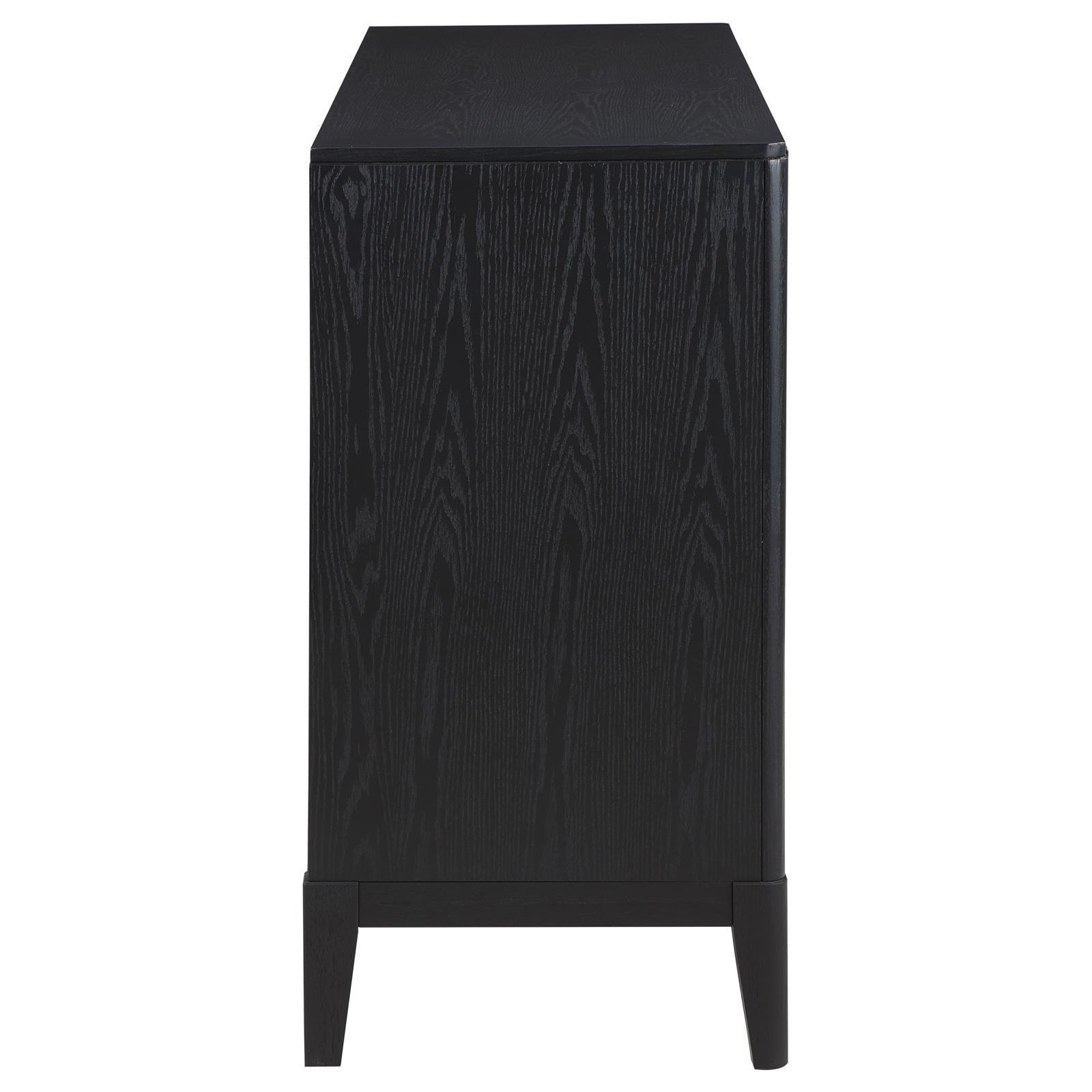 Brookmead 2-Drawer Sideboard Buffet With Storage Cabinet Black 108235 - Ella Furniture