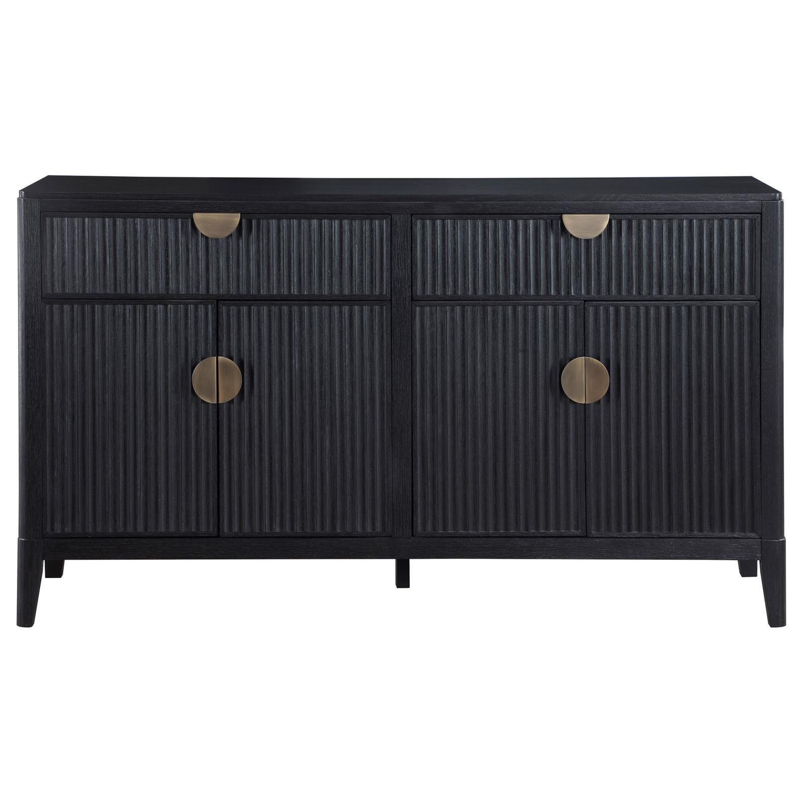 Brookmead 2-Drawer Sideboard Buffet With Storage Cabinet Black 108235 - Ella Furniture