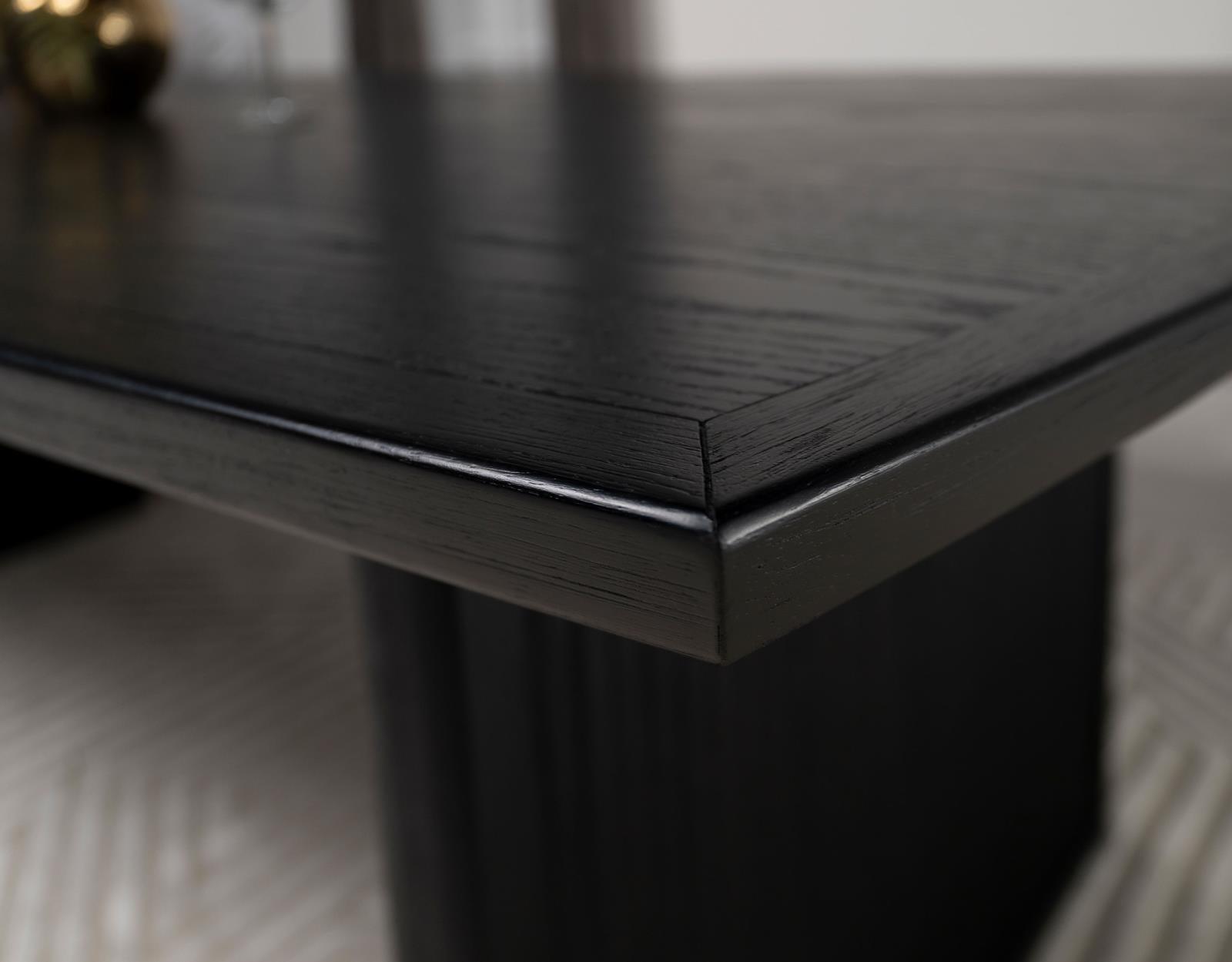 Brookmead Rectangular Dining Table With 18" Removable Extension Leaf Black 108231 - Ella Furniture