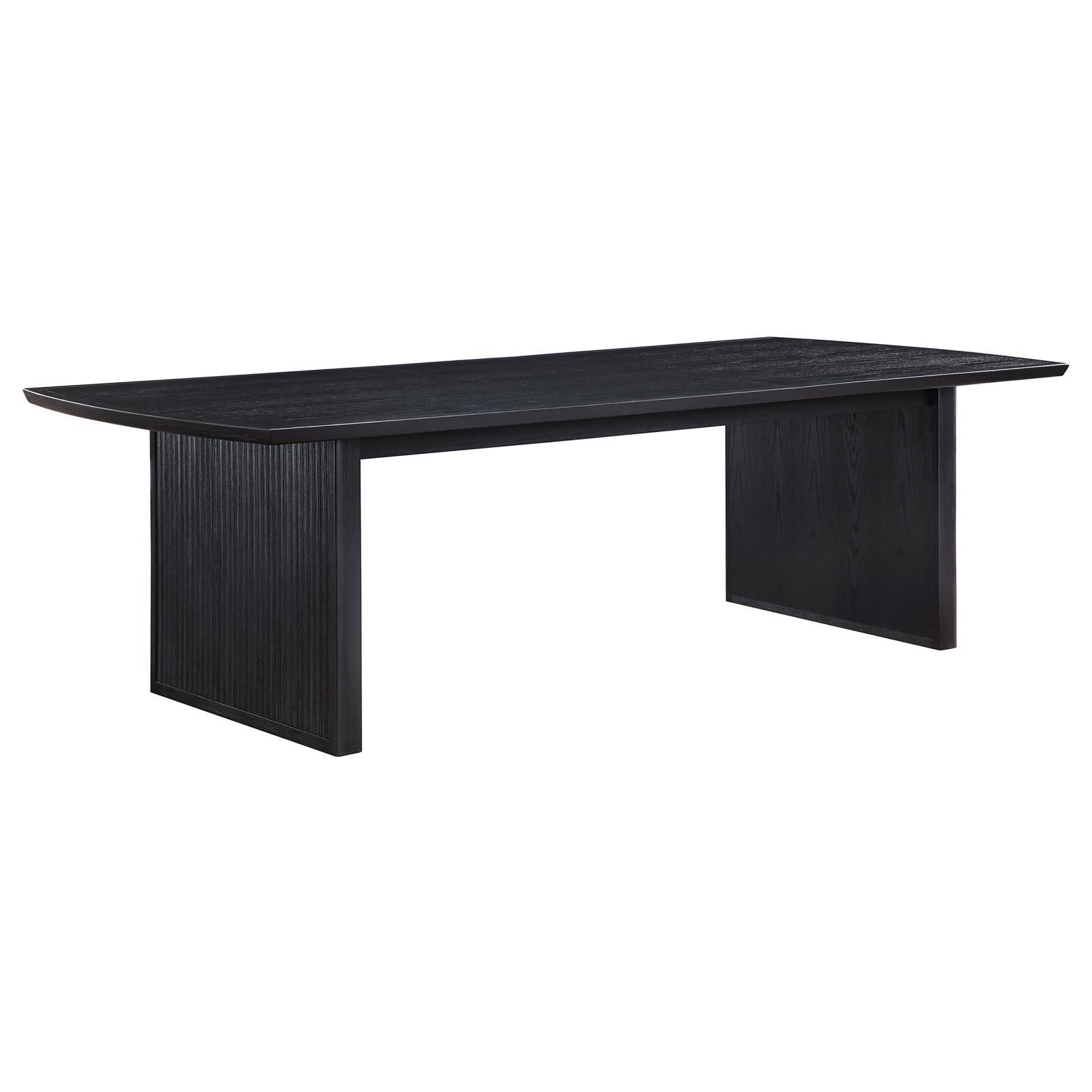 Brookmead Rectangular Dining Table With 18" Removable Extension Leaf Black 108231 - Ella Furniture