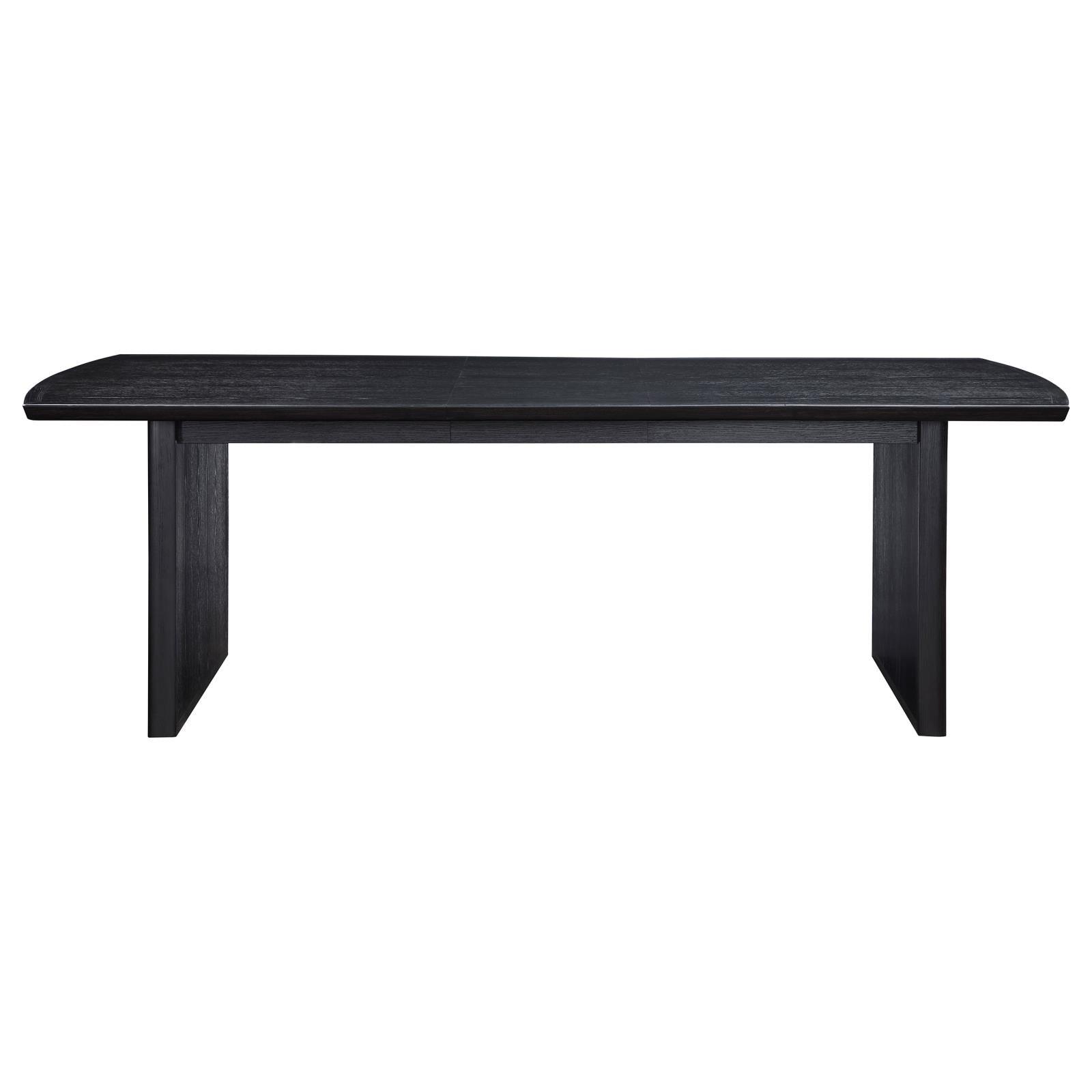 Brookmead Rectangular Dining Table With 18" Removable Extension Leaf Black 108231 - Ella Furniture