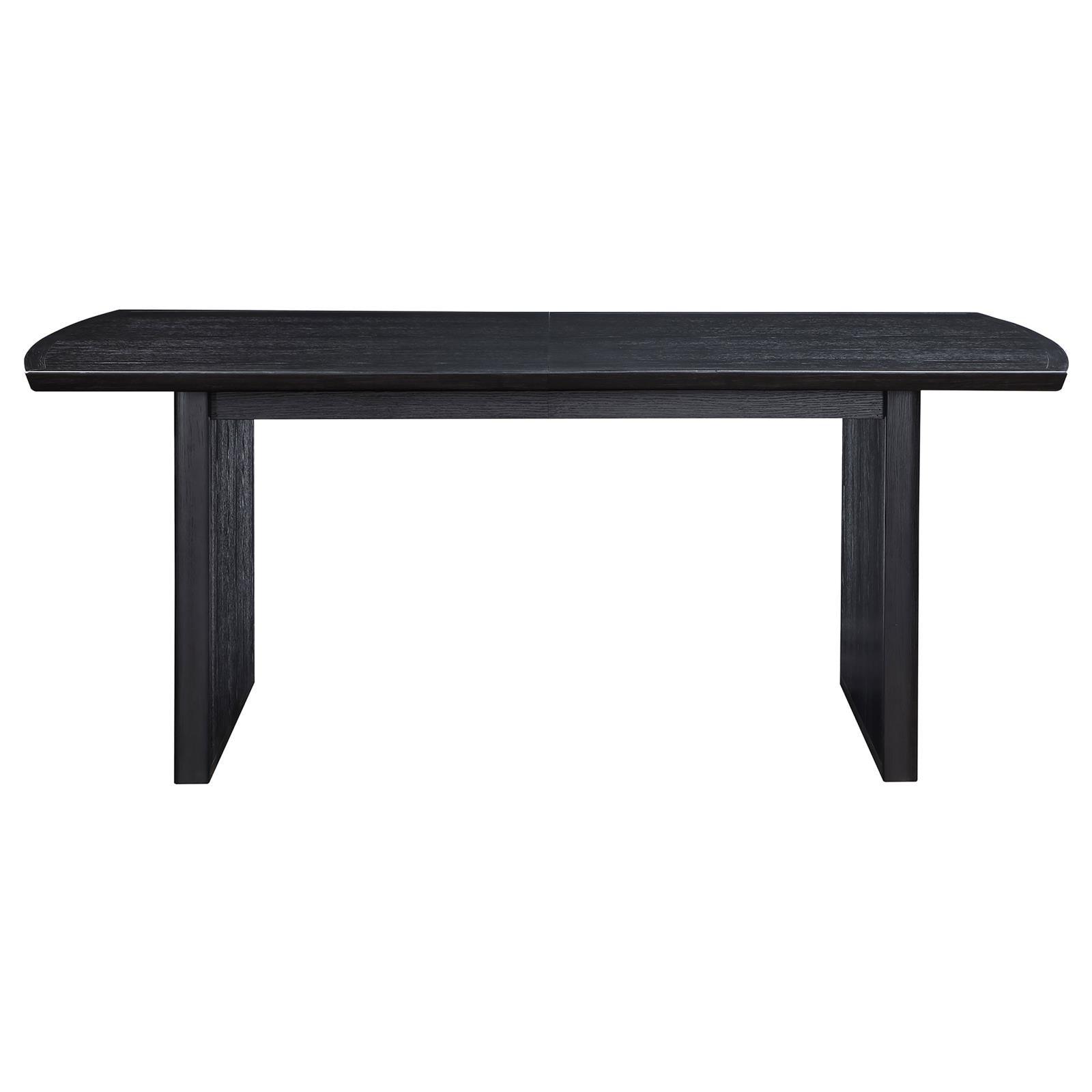 Brookmead Rectangular Dining Table With 18" Removable Extension Leaf Black 108231 - Ella Furniture