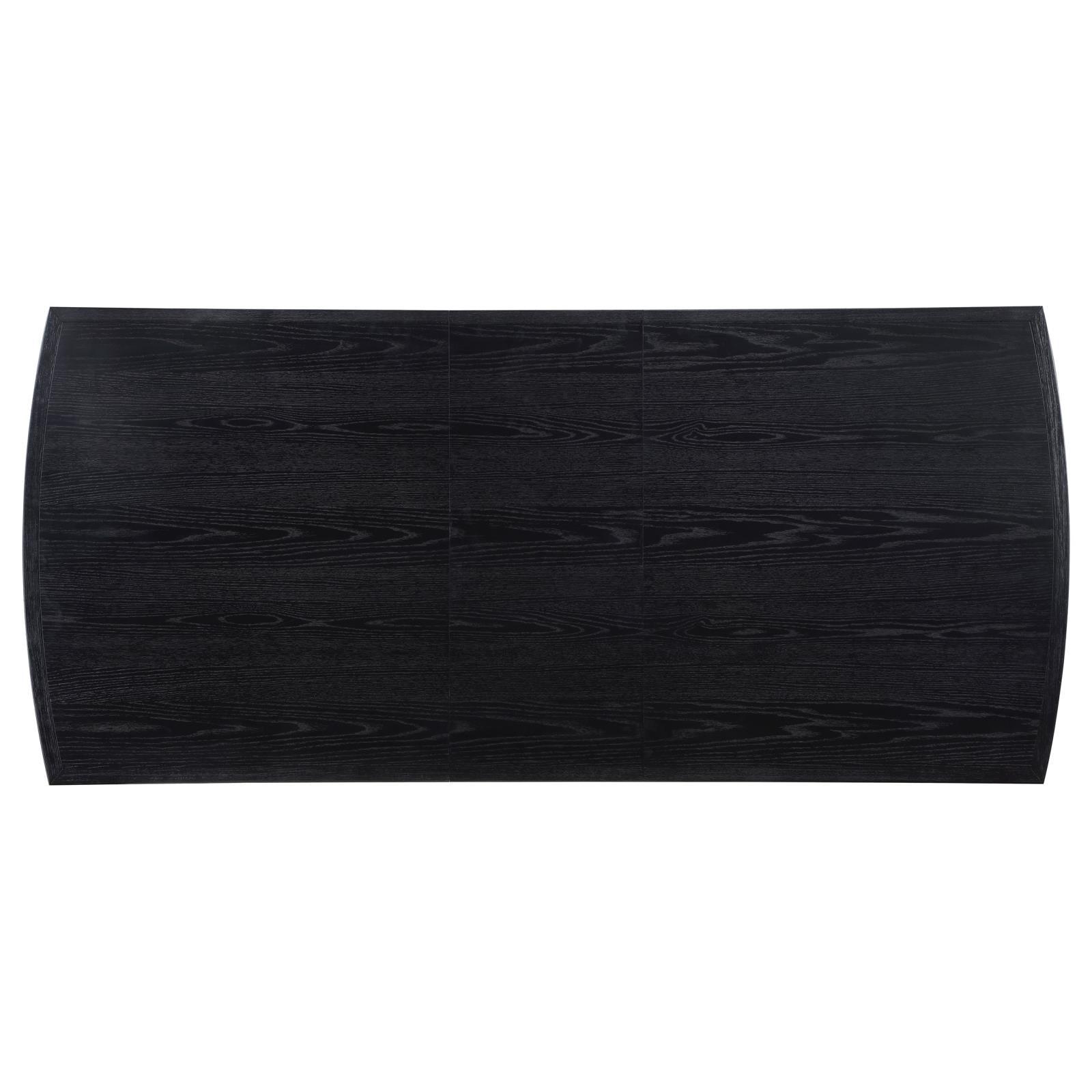 Brookmead Rectangular Dining Table With 18" Removable Extension Leaf Black 108231 - Ella Furniture