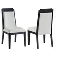 Brookmead Upholstered Dining Side Chair Ivory And Black (Set Of 2) 108232 - Ella Furniture