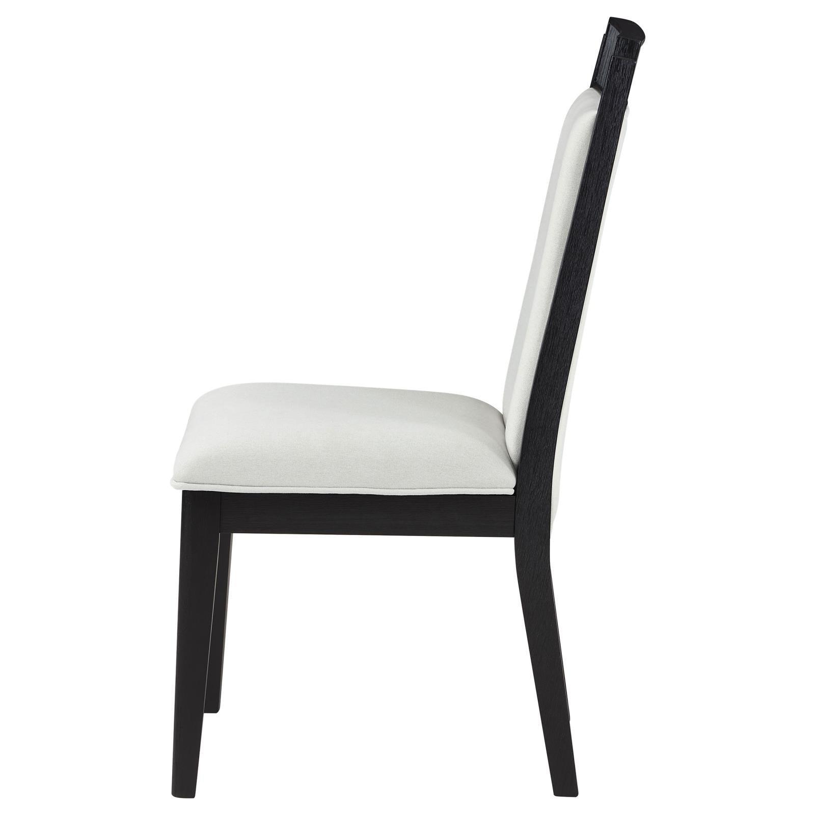 Brookmead Upholstered Dining Side Chair Ivory And Black (Set Of 2) 108232 - Ella Furniture