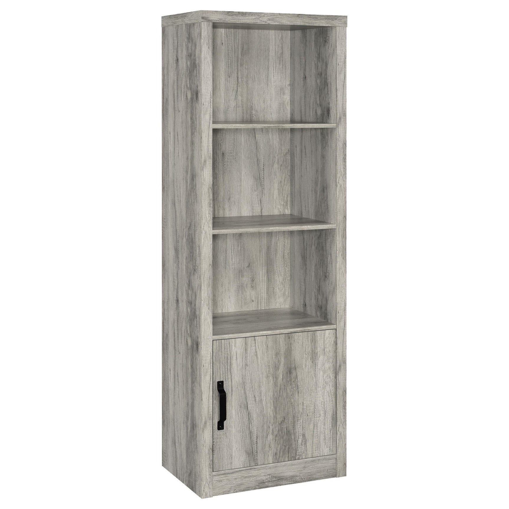 BURKE Burke 3-piece 59" TV Entertainment Center Grey Driftwood 701024-SET - Ella Furniture