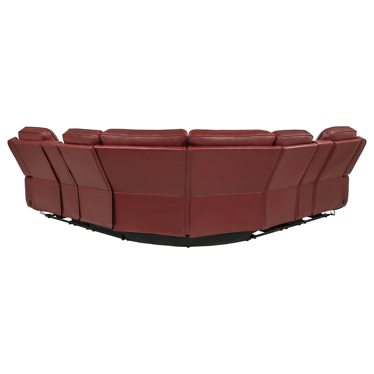 Rojas 3-Piece Dual Power Reclining L-Shaped Sectional with Bluetooth Red — product image 5