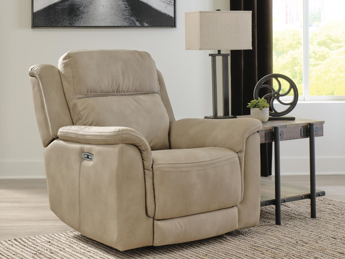 Next-Gen Durapella Sand Microfiber Power Recliner — product view