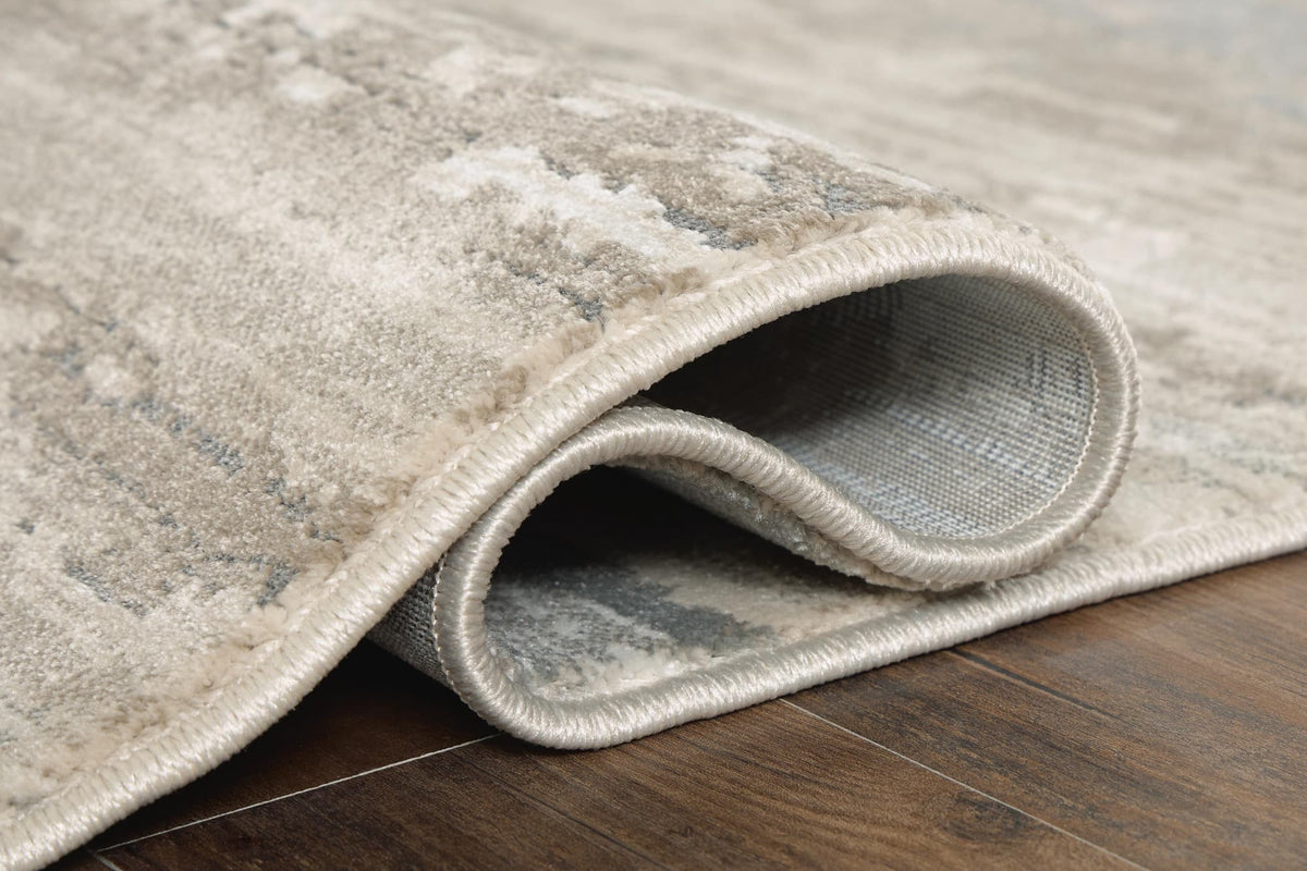 Loomville Gray/Taupe/Beige Medium Rug — detail view