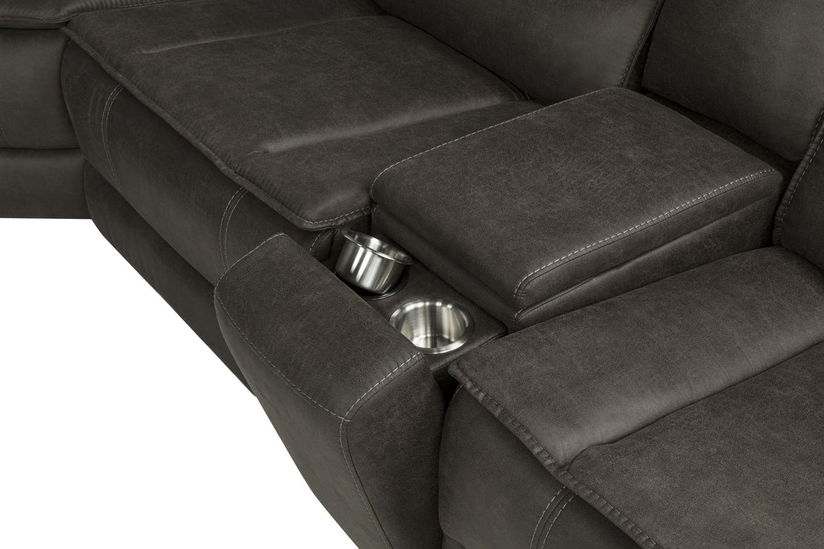 Marcell 5-Piece 3-Seat Power Home Theater Seating with Dual Consoles Grey — product image 14