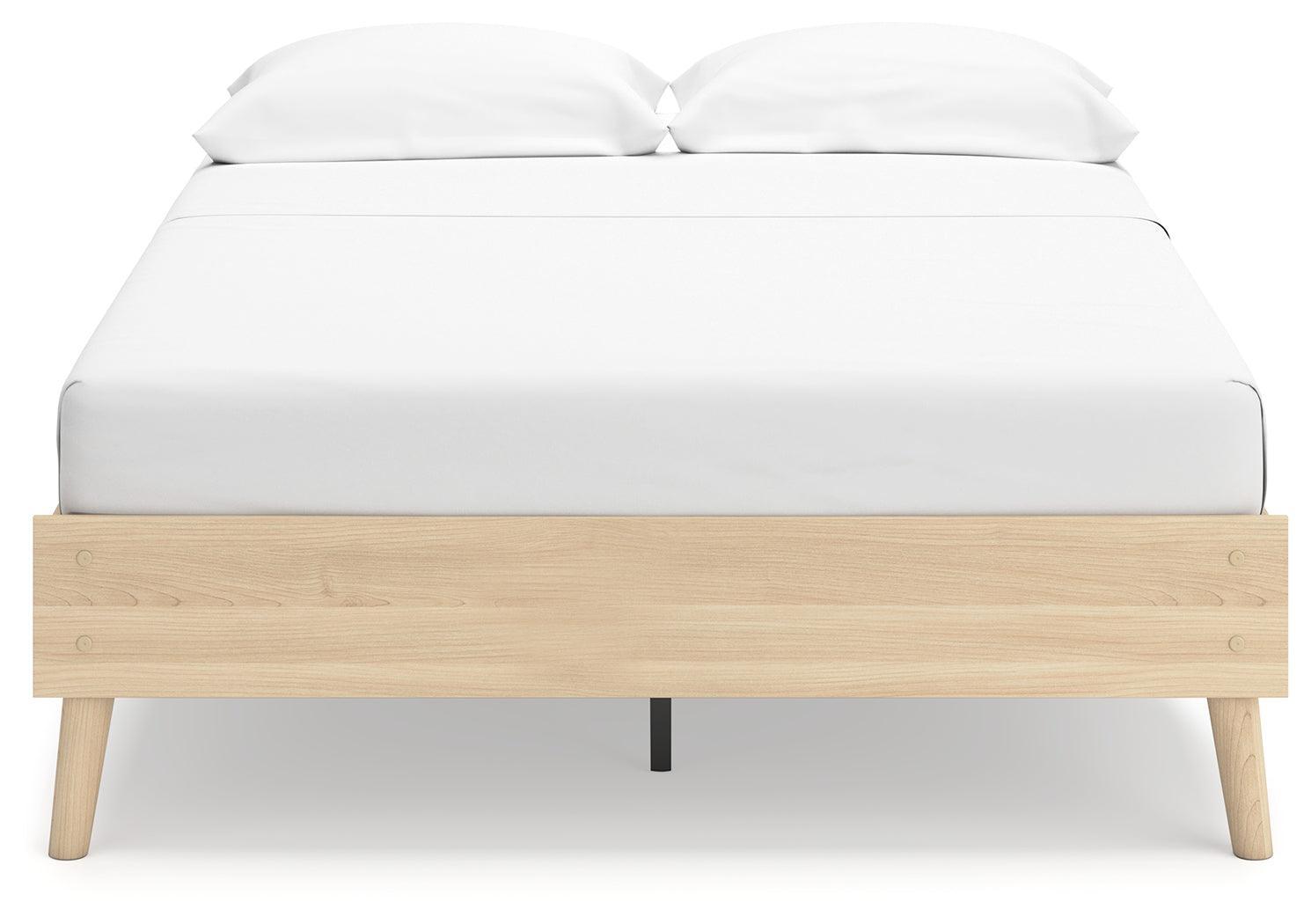 Cabinella Tan Full Platform Bed - Ella Furniture