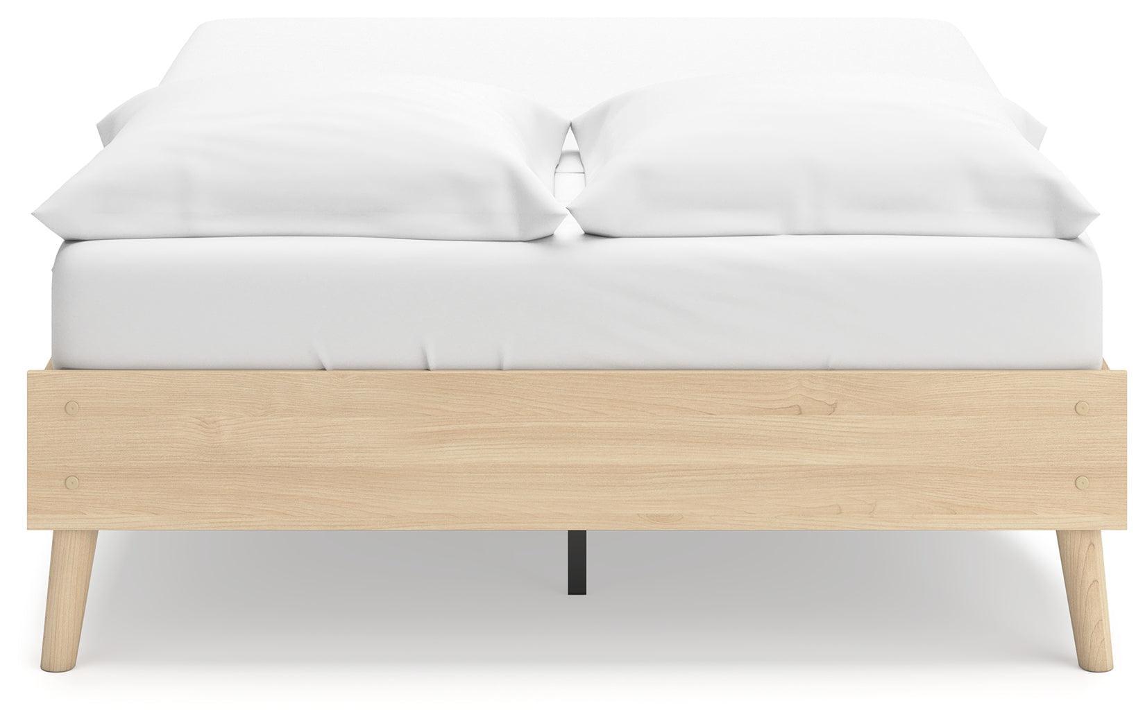 Cabinella Tan Full Platform Bed - Ella Furniture