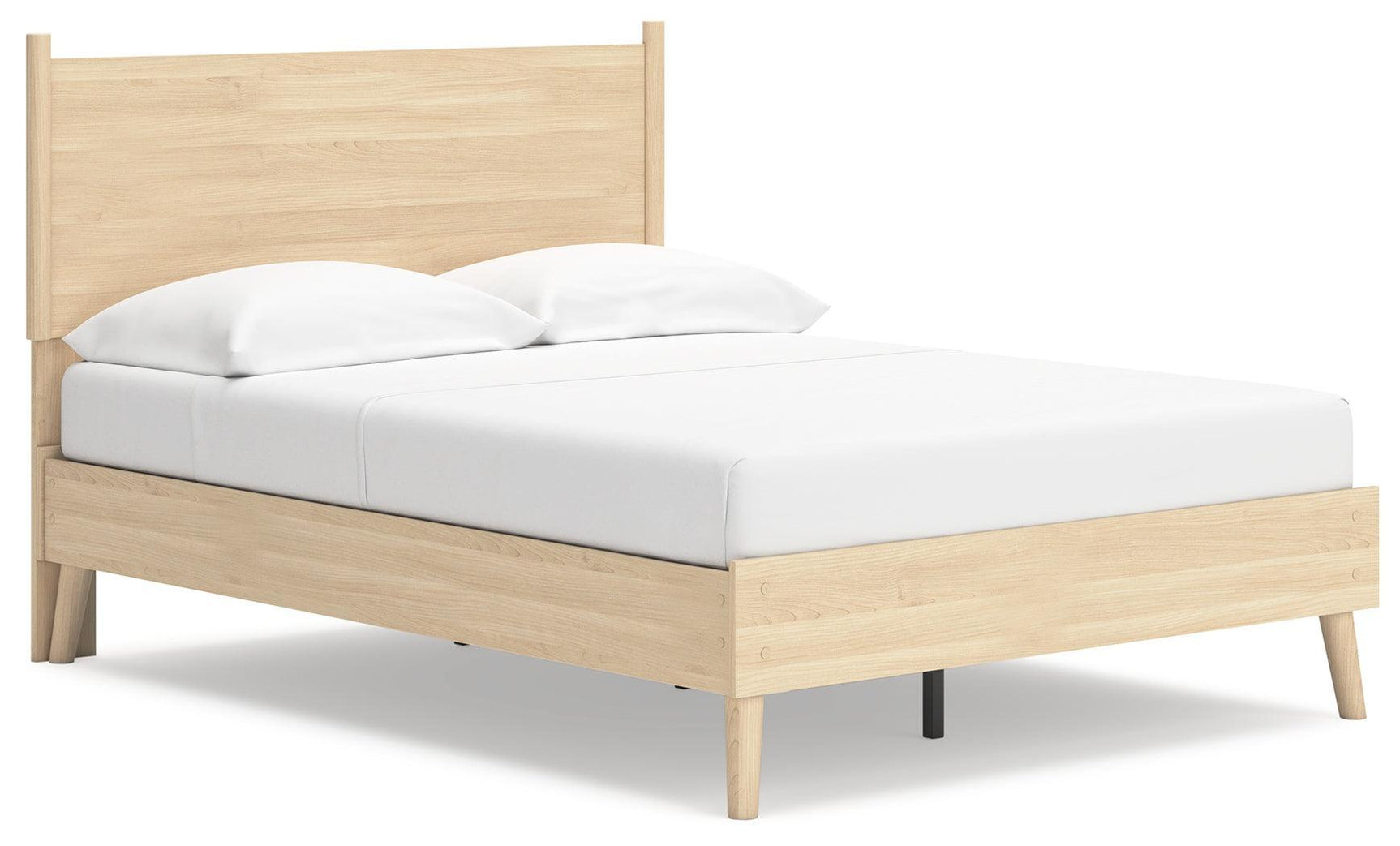 Cabinella Tan Full Platform Panel Bed - Ella Furniture