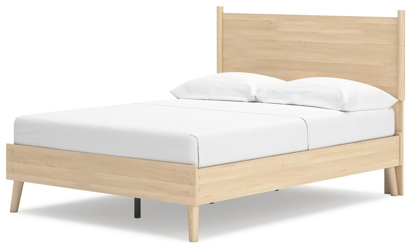 Cabinella Tan Full Platform Panel Bed - Ella Furniture