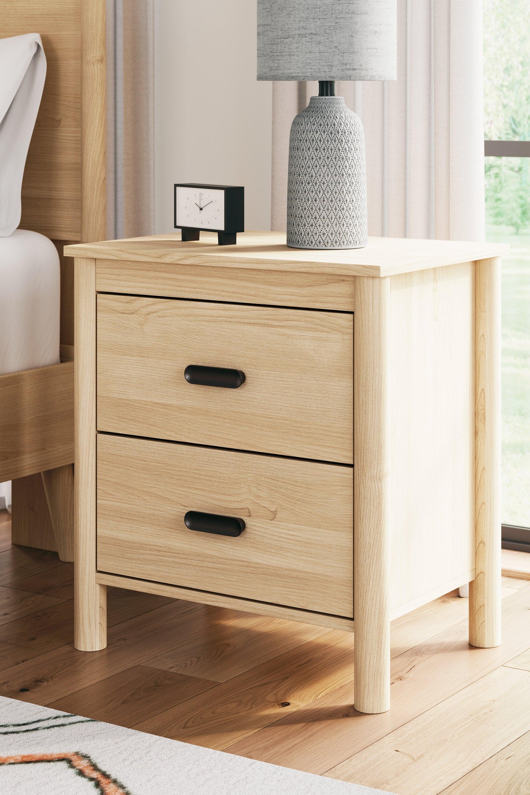 Cabinella Tan Nightstand - Ella Furniture