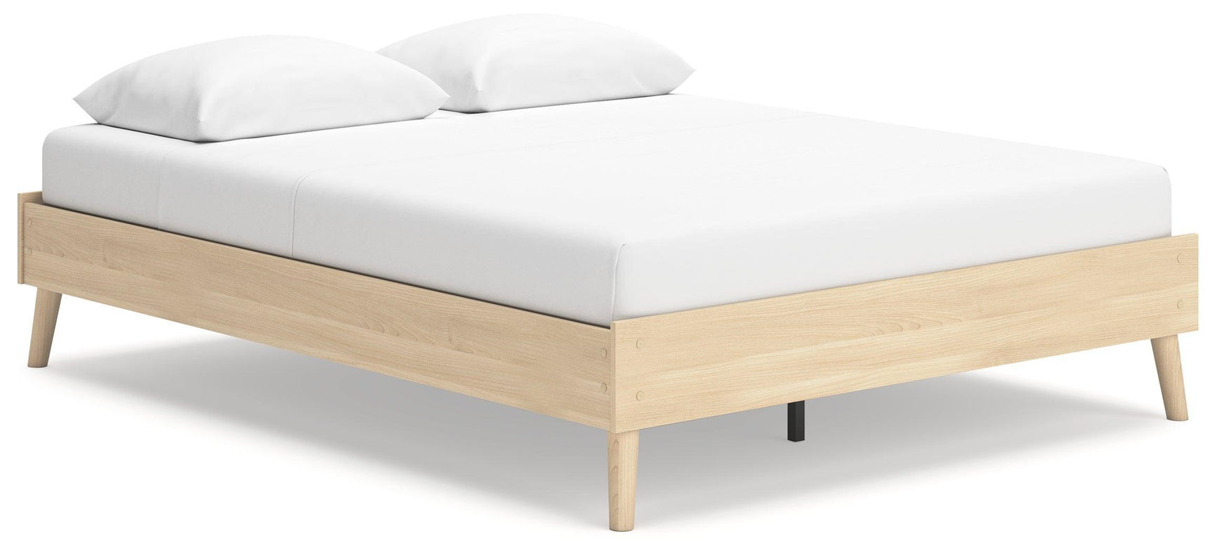 Cabinella Tan Queen Platform Bed - Ella Furniture