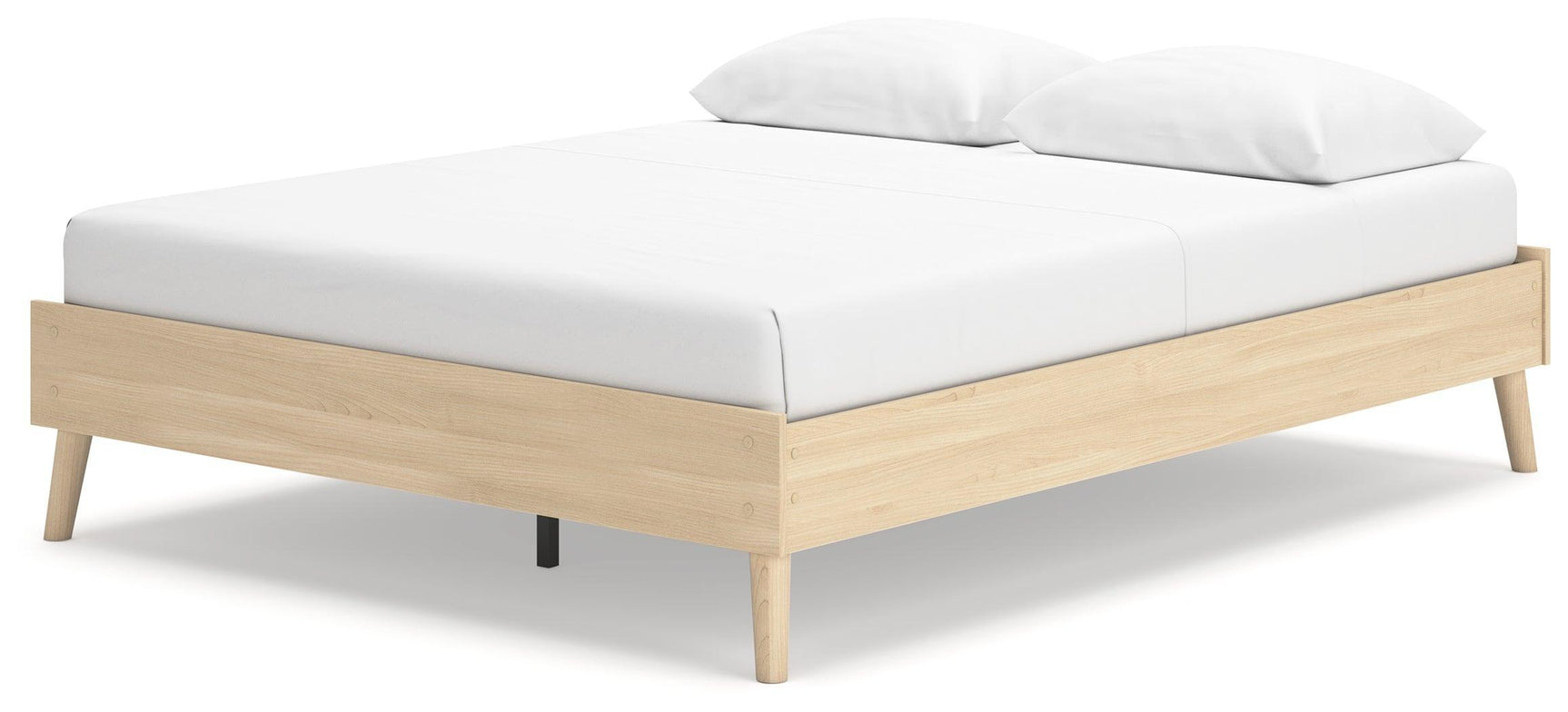 Cabinella Tan Queen Platform Bed - Ella Furniture