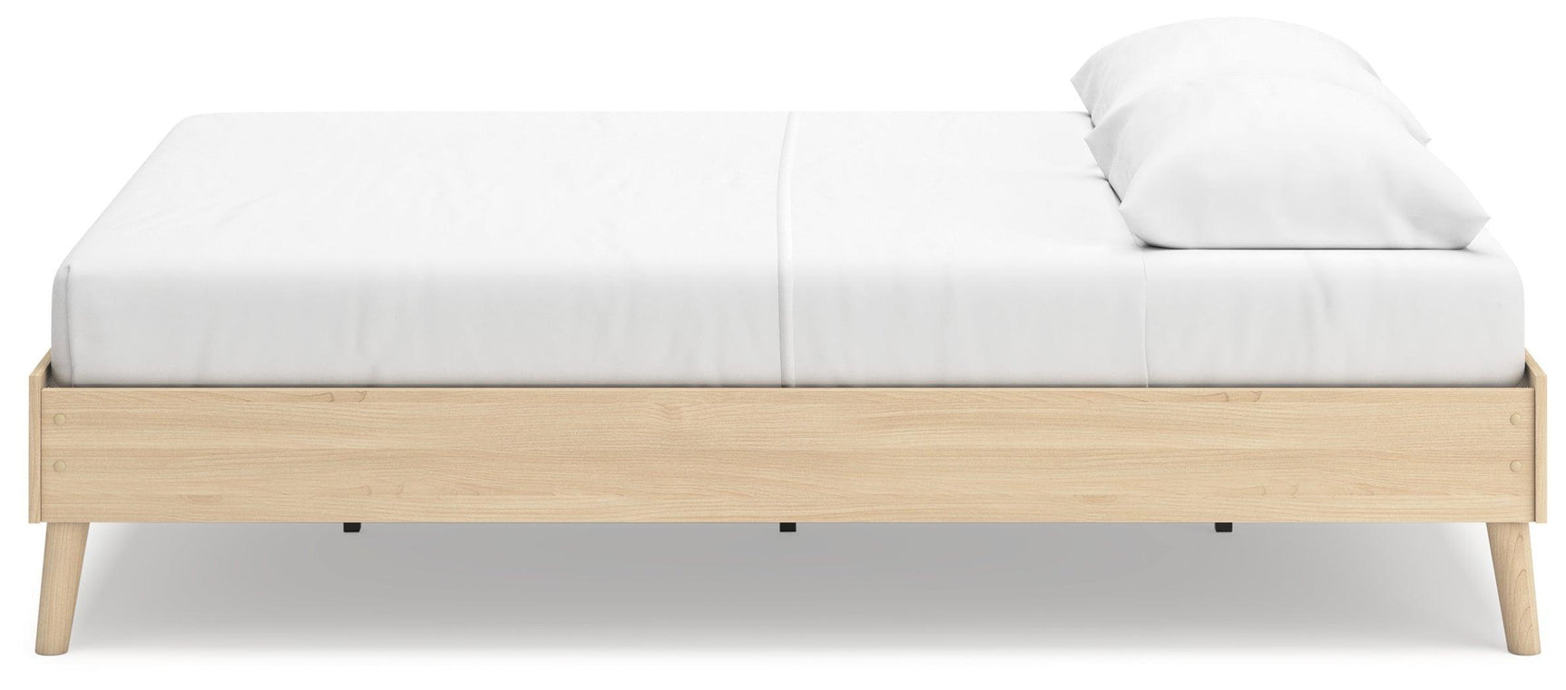 Cabinella Tan Queen Platform Bed - Ella Furniture