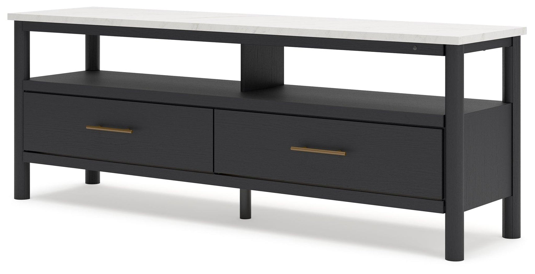 Cadmori Black/White 72" TV Stand - Ella Furniture