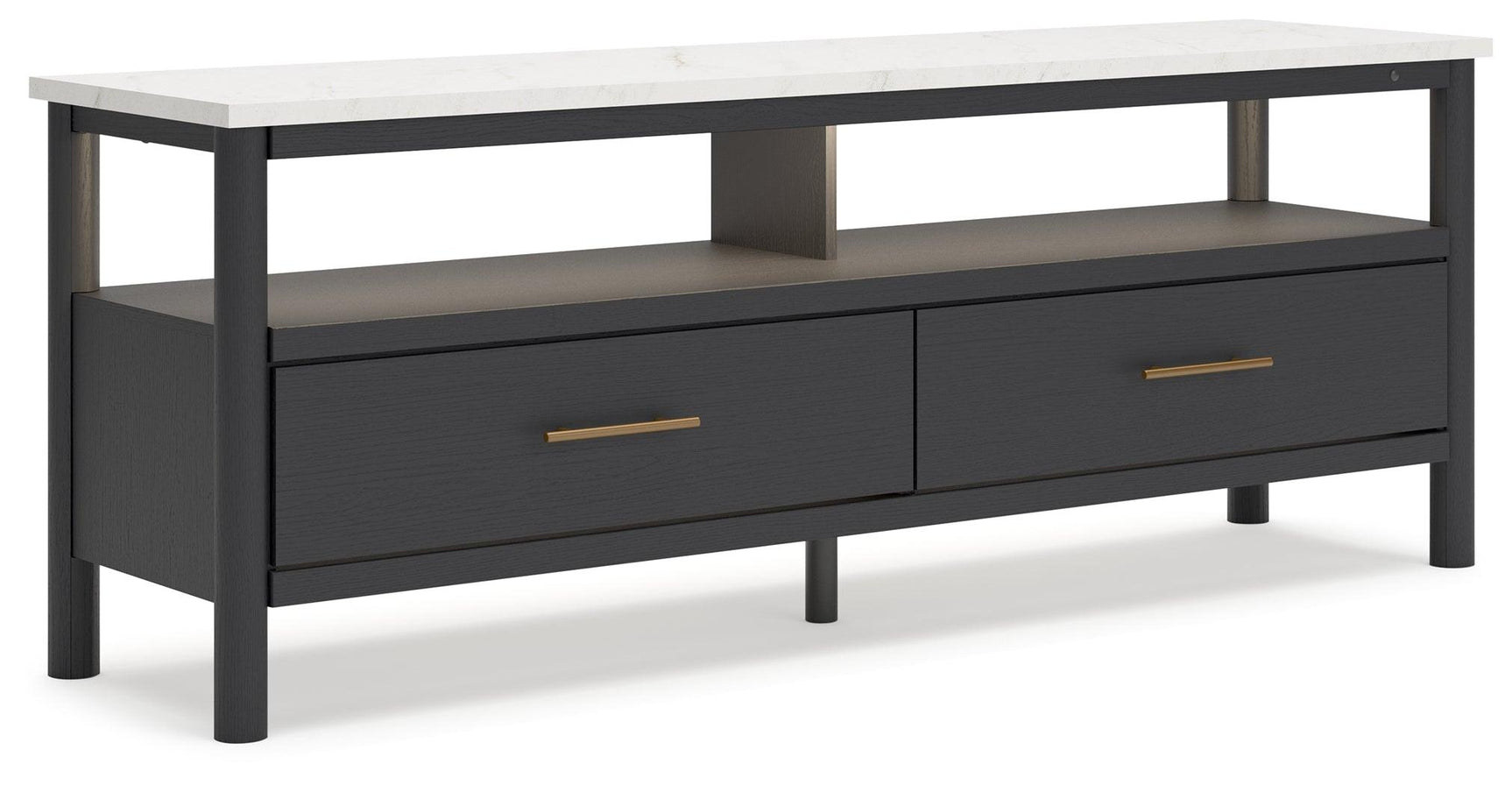 Cadmori Black/White 72" TV Stand - Ella Furniture