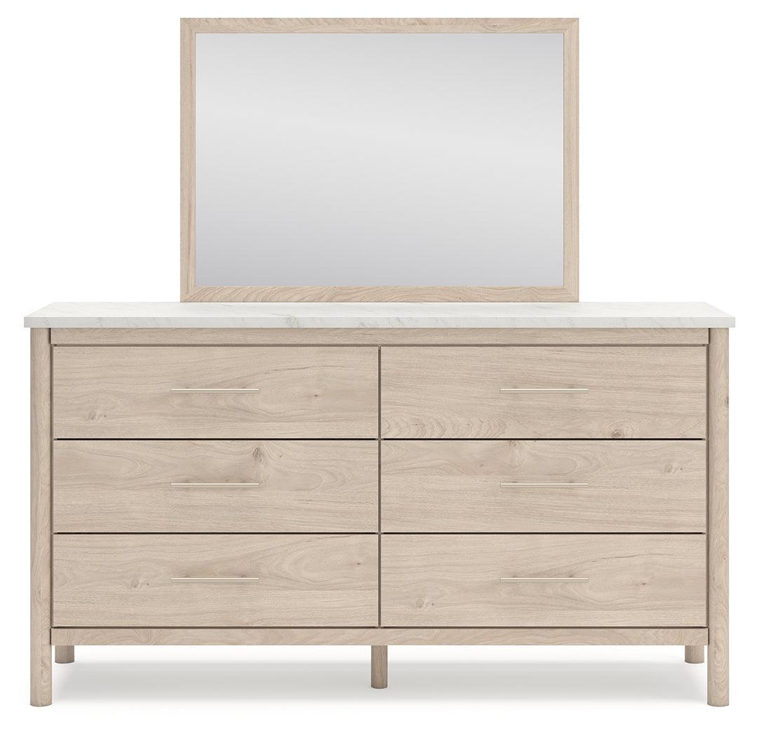 Cadmori Two-tone Dresser and Mirror - Ella Furniture
