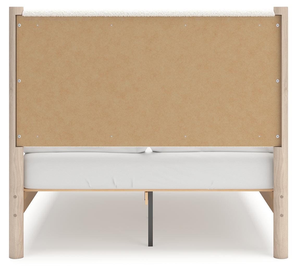 Cadmori Two-tone Full Upholstered Panel Bed - Ella Furniture