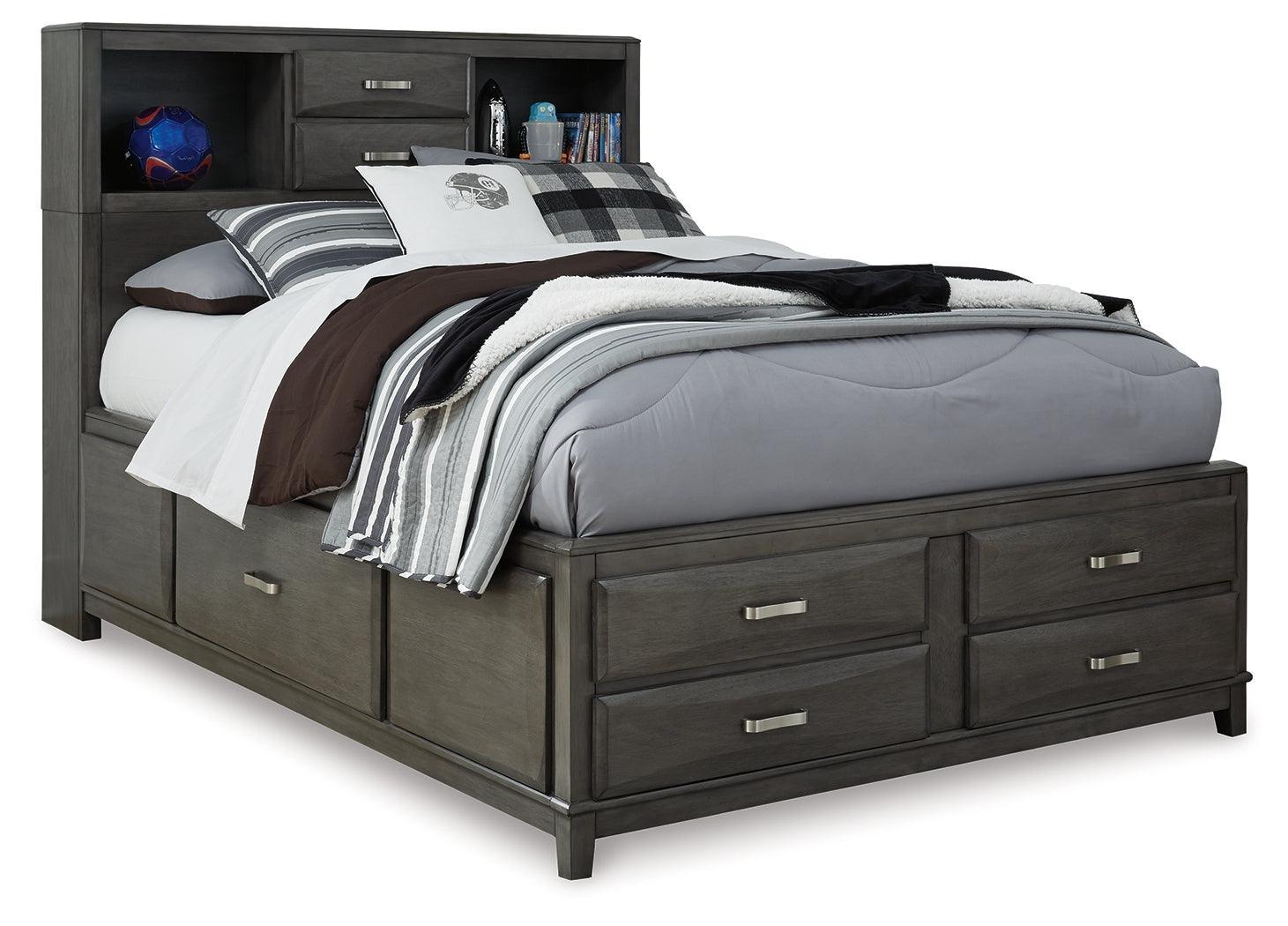 Caitbrook Gray 7 Storage Bedroom Set - Ella Furniture