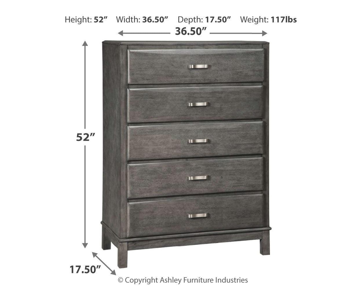 Caitbrook Gray 7 Storage Bedroom Set - Ella Furniture
