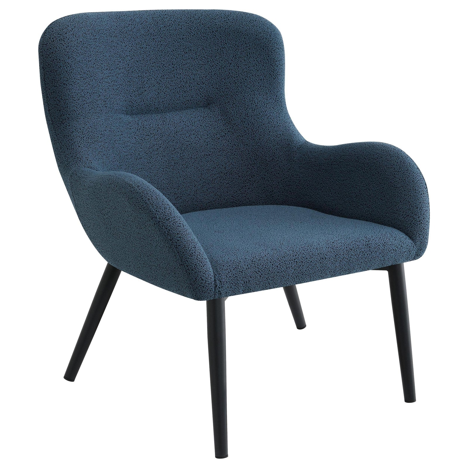CALVIN Calvin Upholstered Modern Arm Accent Chair Aegean Blue 902472 - Ella Furniture