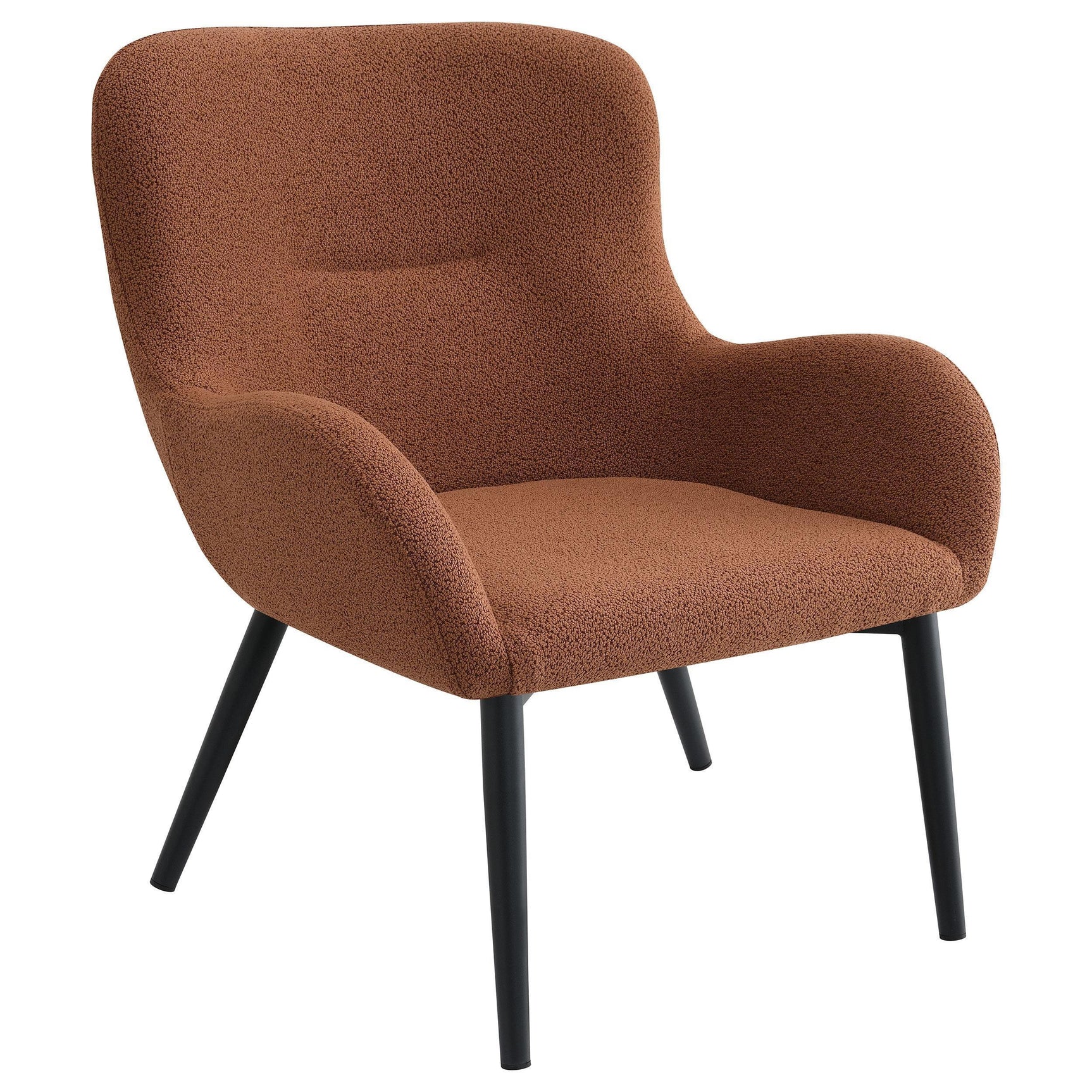 CALVIN Calvin Upholstered Modern Arm Accent Chair Rust 902471 - Ella Furniture