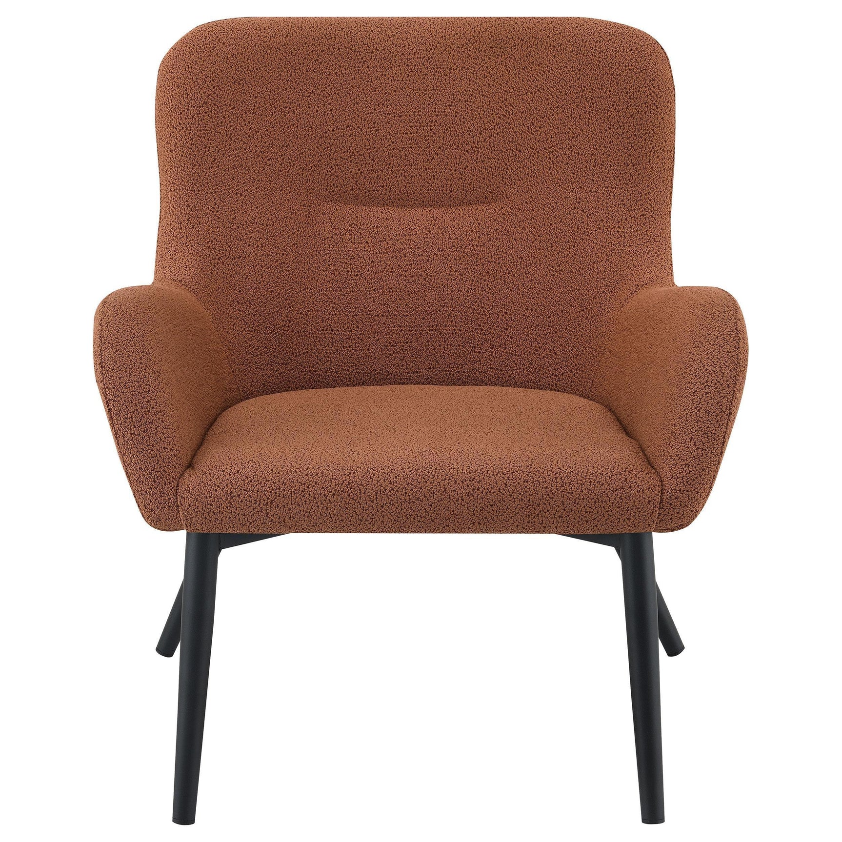 CALVIN Calvin Upholstered Modern Arm Accent Chair Rust 902471 - Ella Furniture