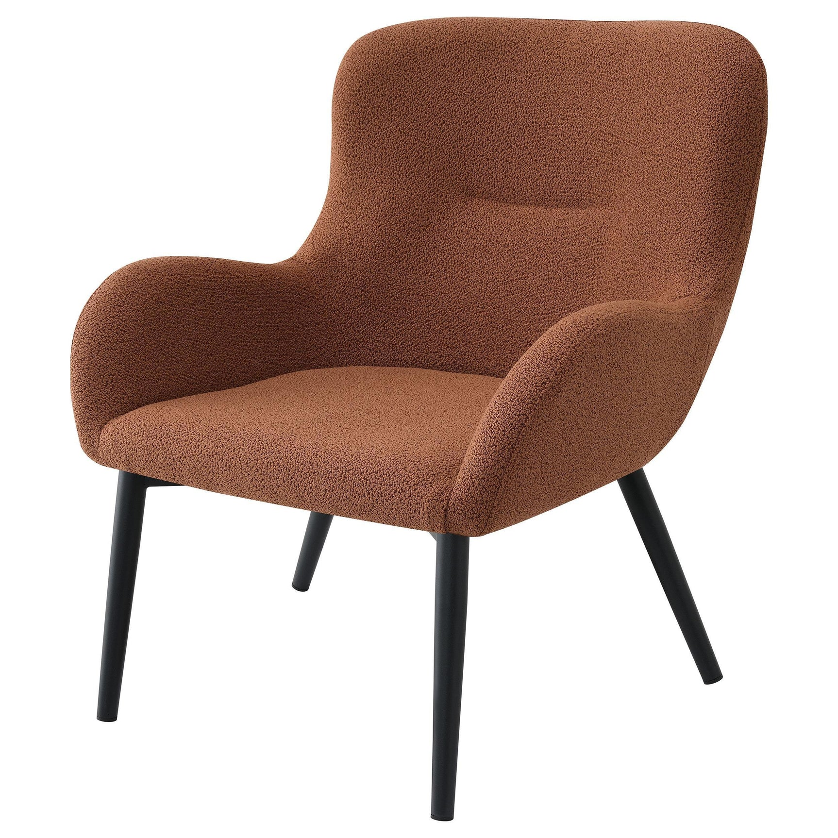 CALVIN Calvin Upholstered Modern Arm Accent Chair Rust 902471 - Ella Furniture