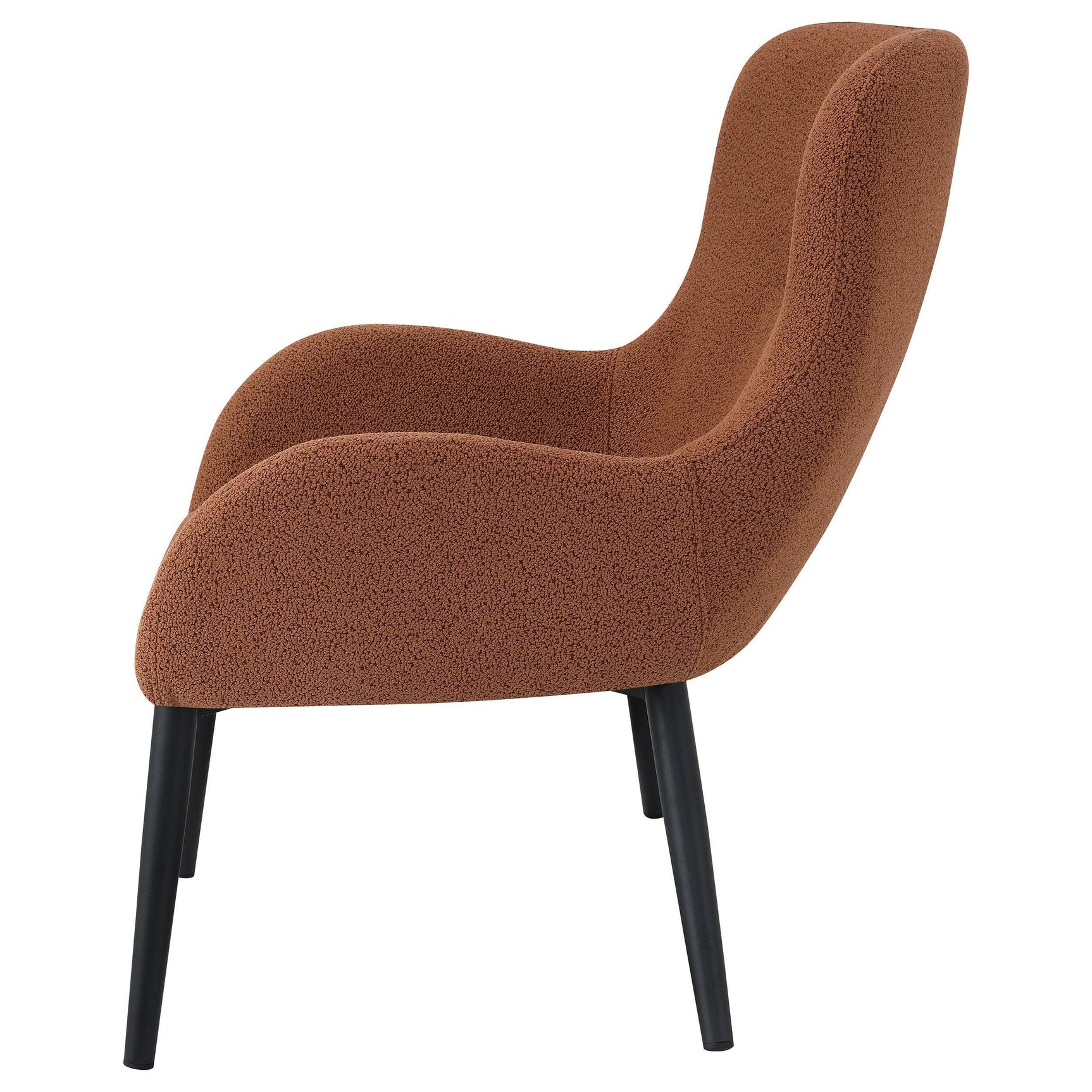 CALVIN Calvin Upholstered Modern Arm Accent Chair Rust 902471 - Ella Furniture