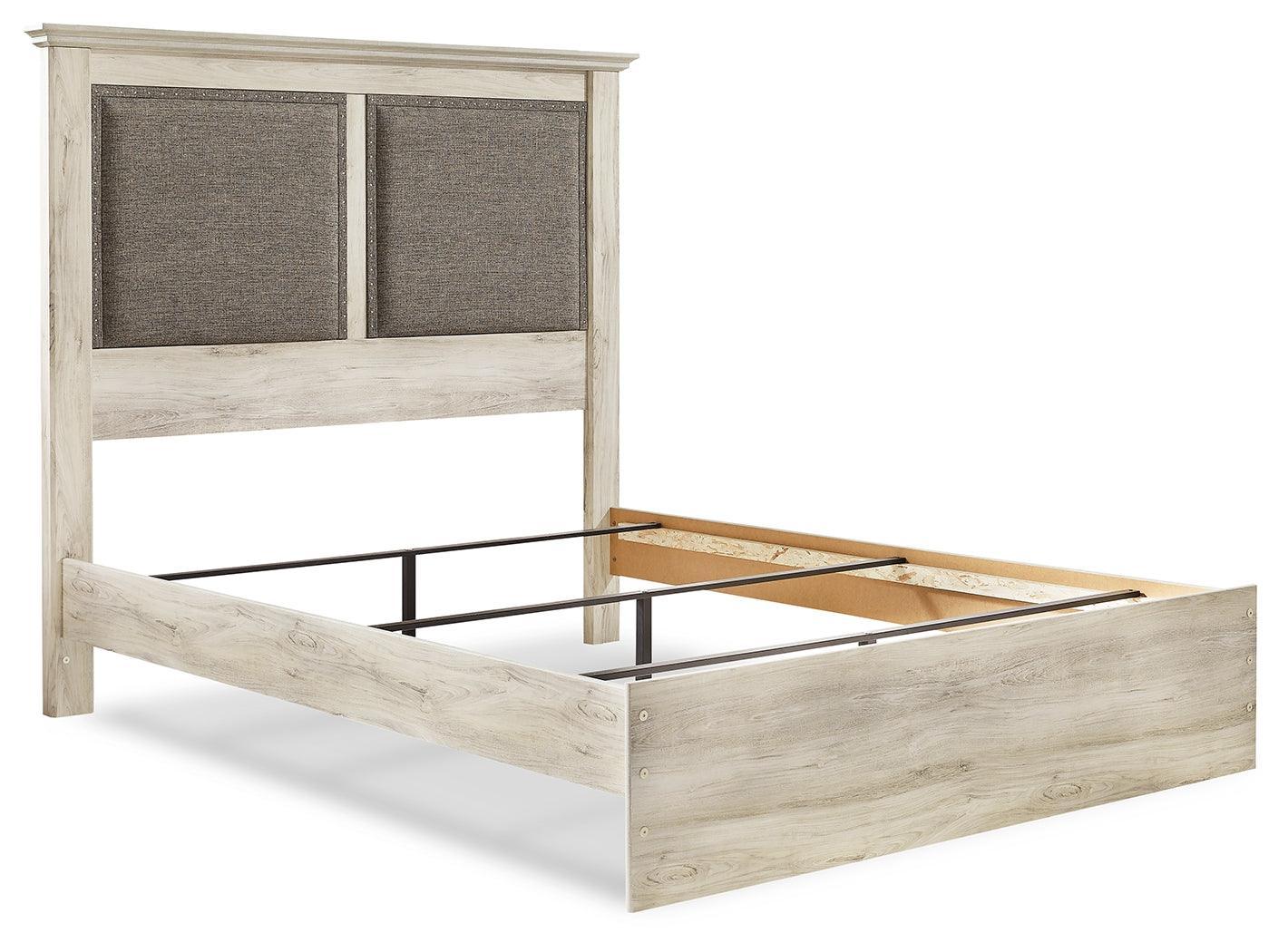 Cambeck Whitewash Upholstered Panel Bedroom Set - Ella Furniture
