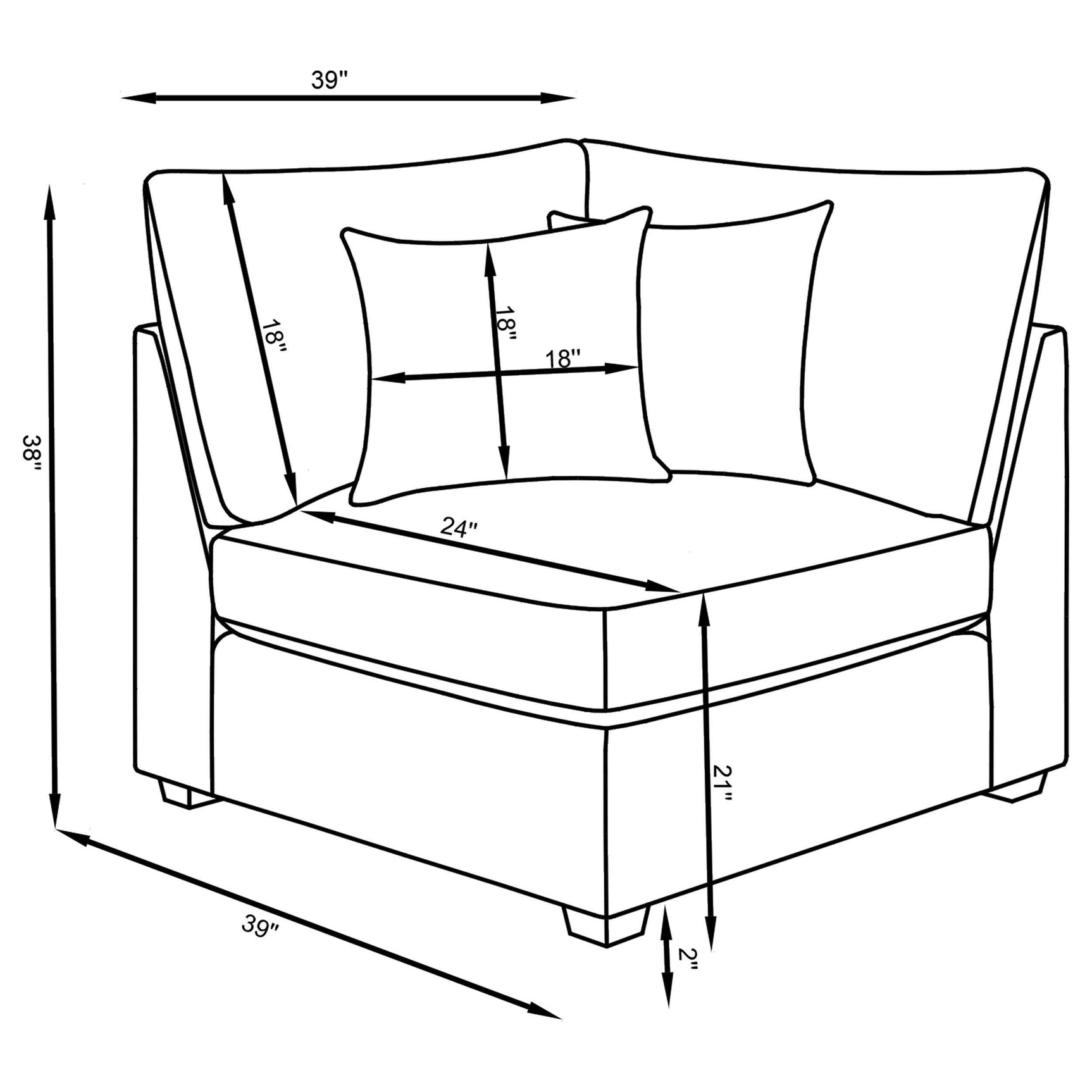 Cambria 5-piece Upholstered Modular Sectional Sofa Grey 551511-S5B - Ella Furniture