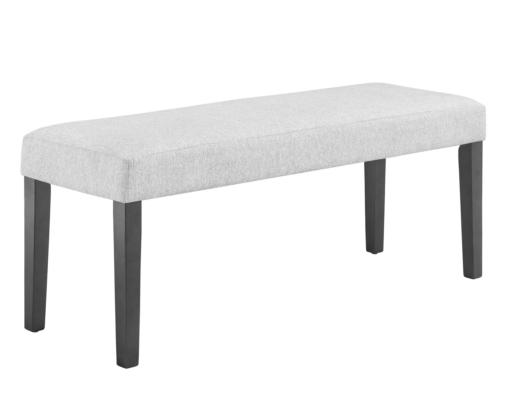 Camelia White/Gray Modern Solid Wood Glass Fabric Upholstered Dining Room Set - Ella Furniture