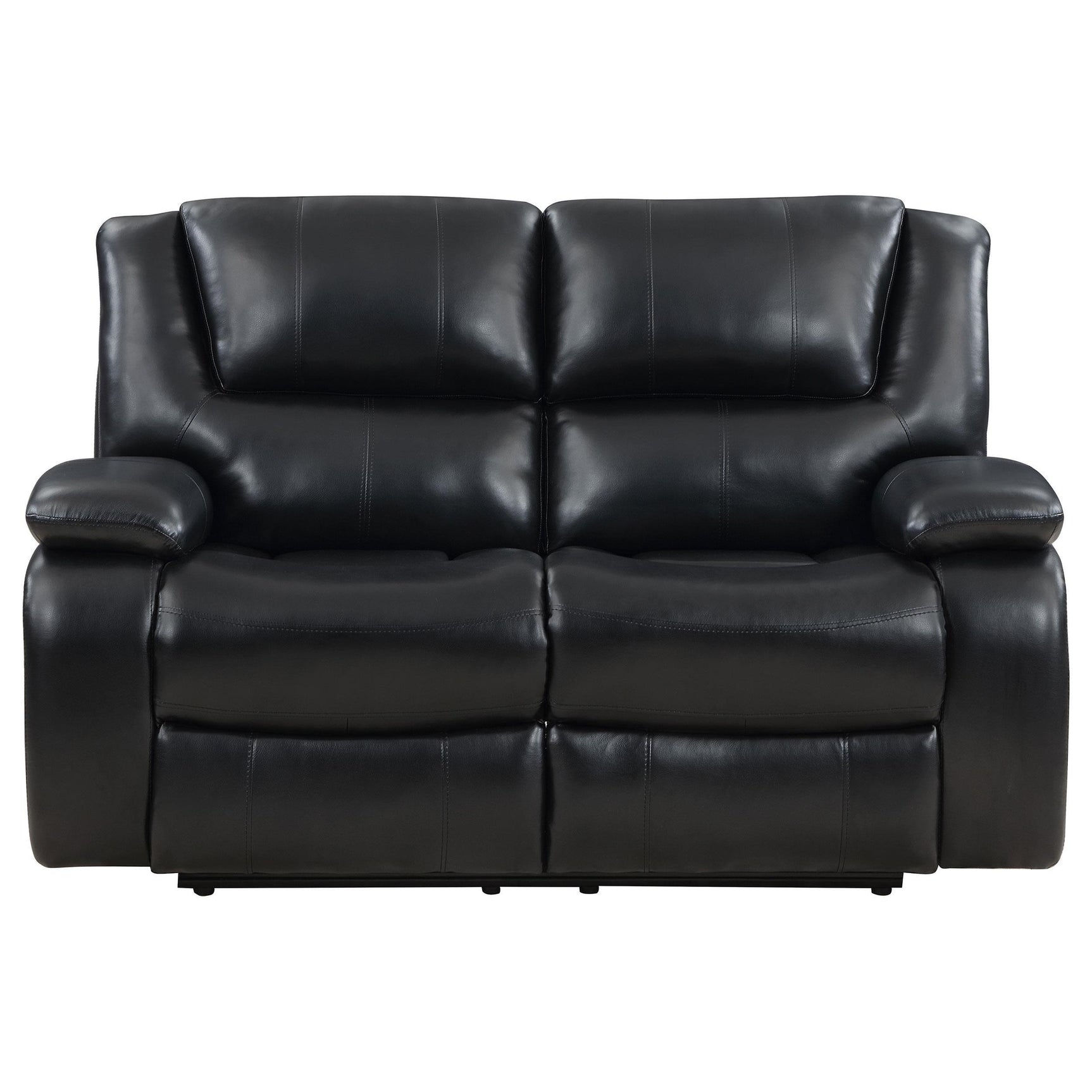 Camila 2-piece Upholstered Motion Reclining Sofa Set Black 610244-S2 - Ella Furniture