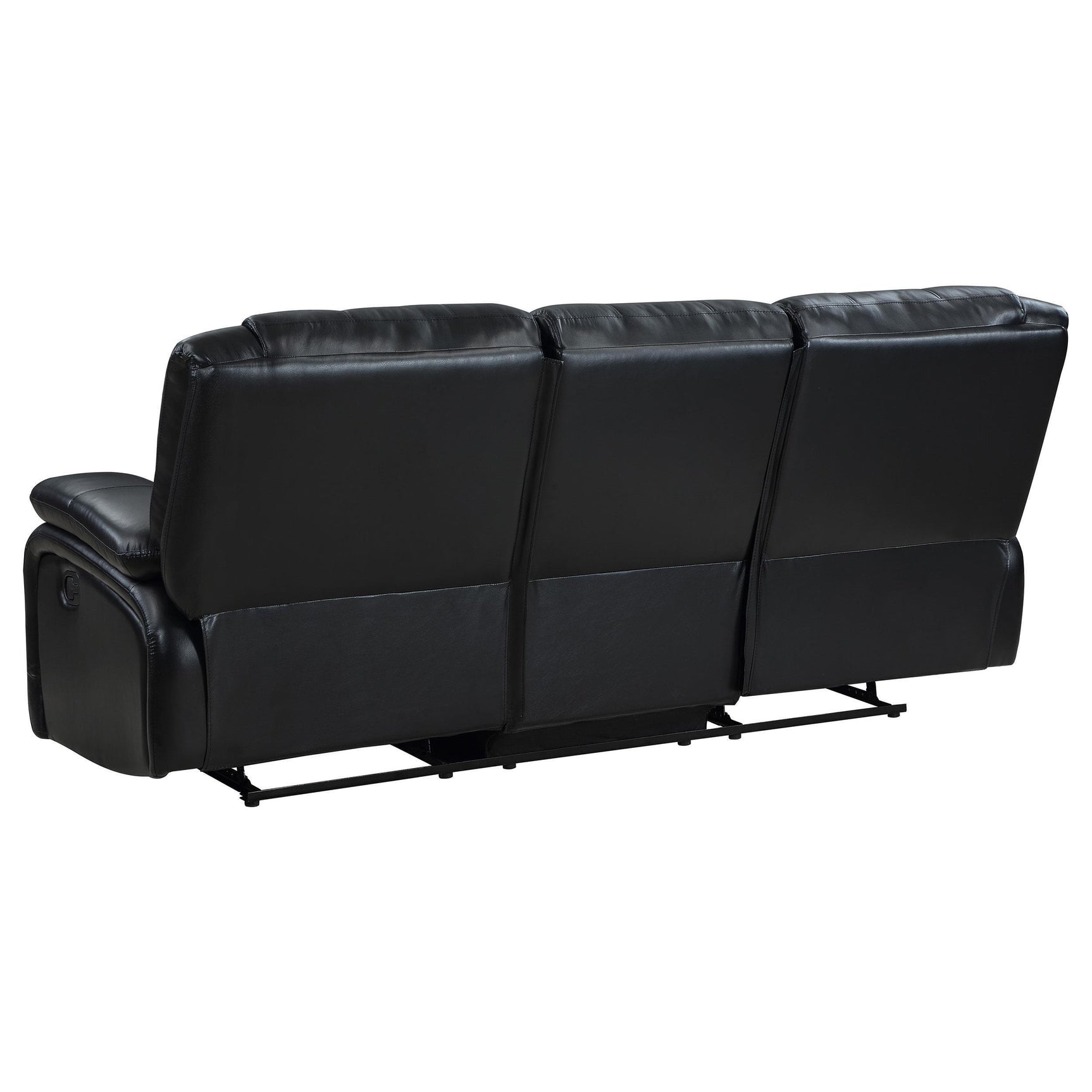Camila 3-piece Upholstered Motion Reclining Sofa Set Black 610244-S3 - Ella Furniture