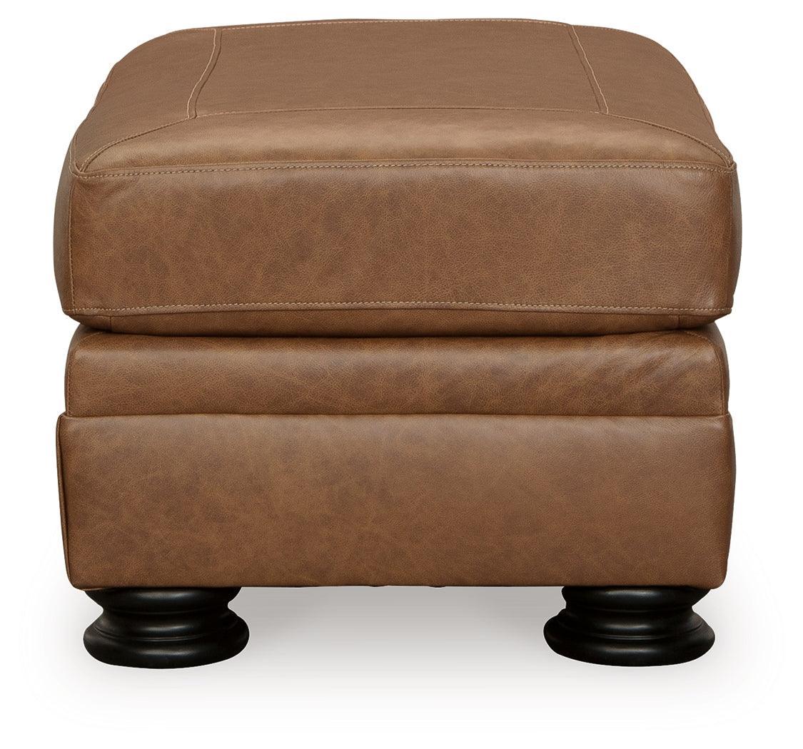 Carianna Caramel Sofa, Loveseat, Chair And Ottoman - Ella Furniture