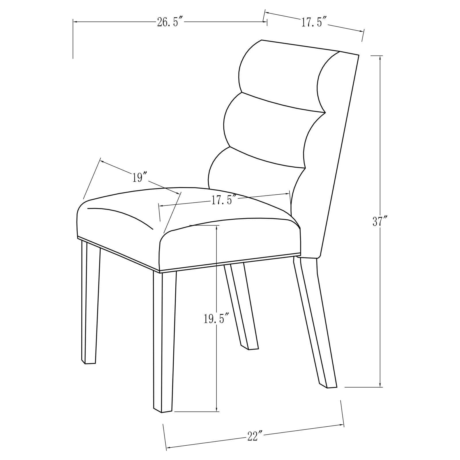 Carla Upholstered Dining Side Chair Stone (Set Of 2) 106683 - Ella Furniture