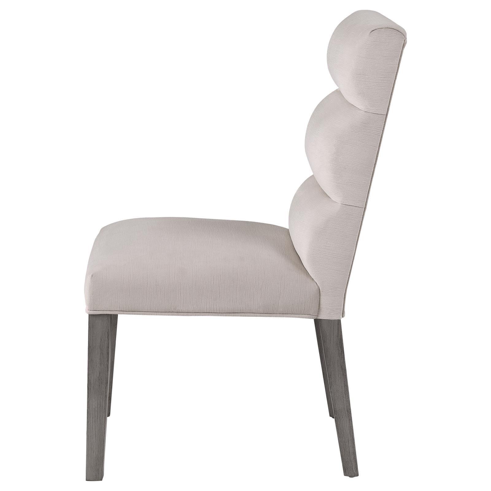Carla Upholstered Dining Side Chair Stone (Set Of 2) 106683 - Ella Furniture