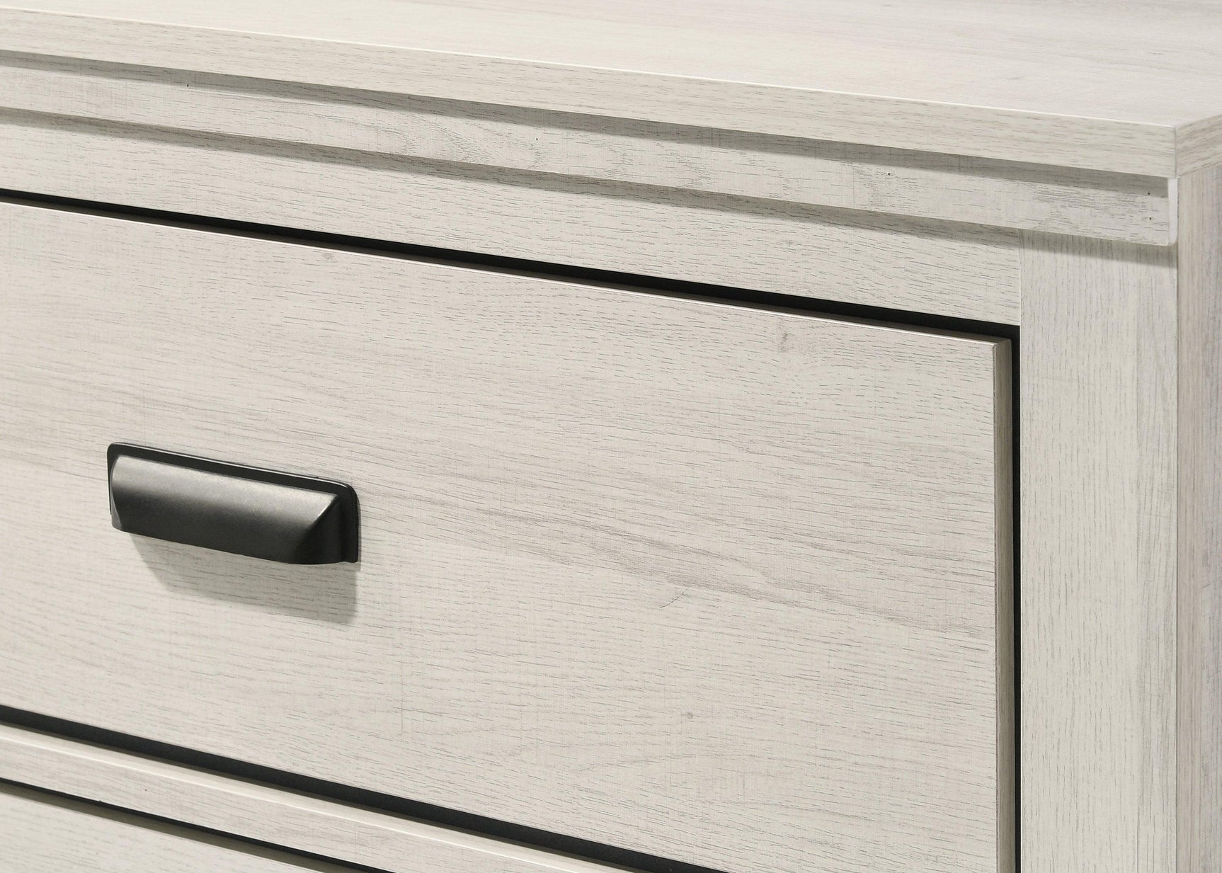 Carter White Modern Contemporary Solid Wood And Veneers LED Bedroom Set - Ella Furniture