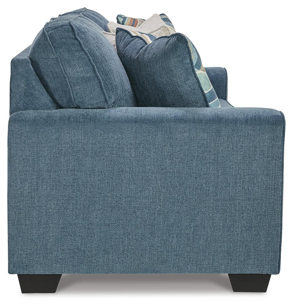 Cashton Blue Sofa And Loveseat - Ella Furniture