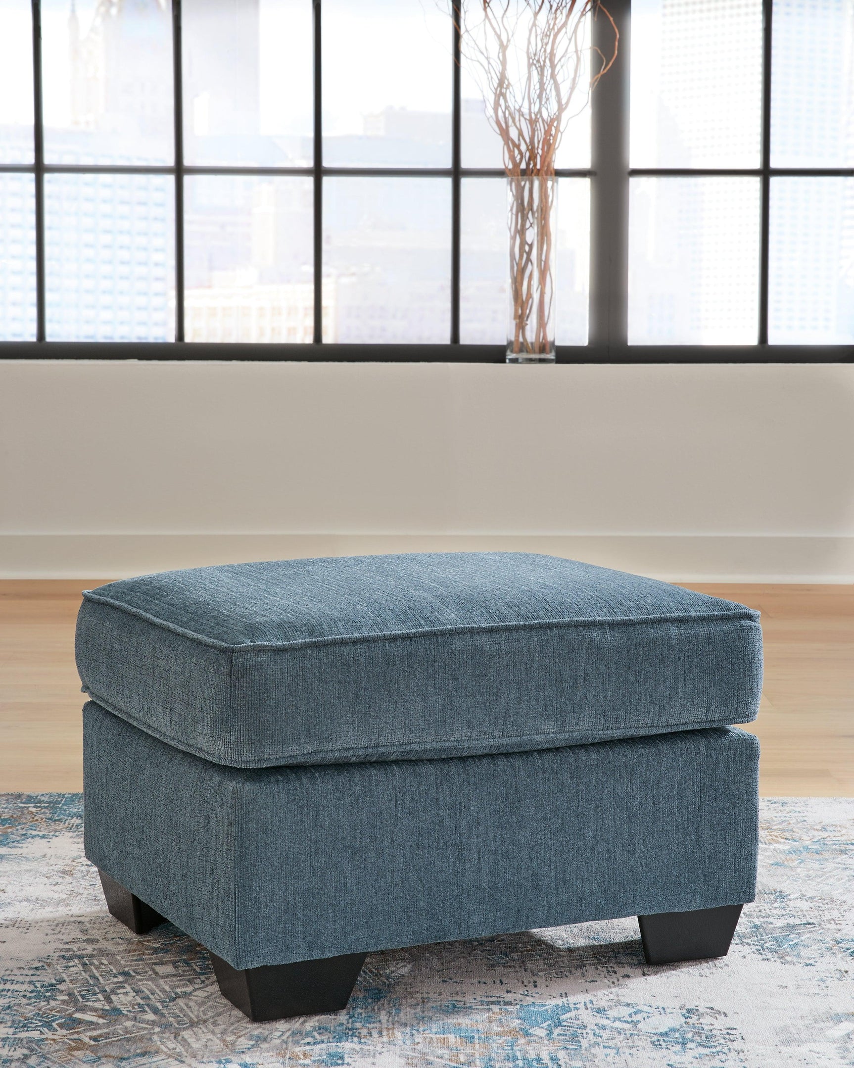 Cashton Blue Sofa, Loveseat, Chair And Ottoman - Ella Furniture
