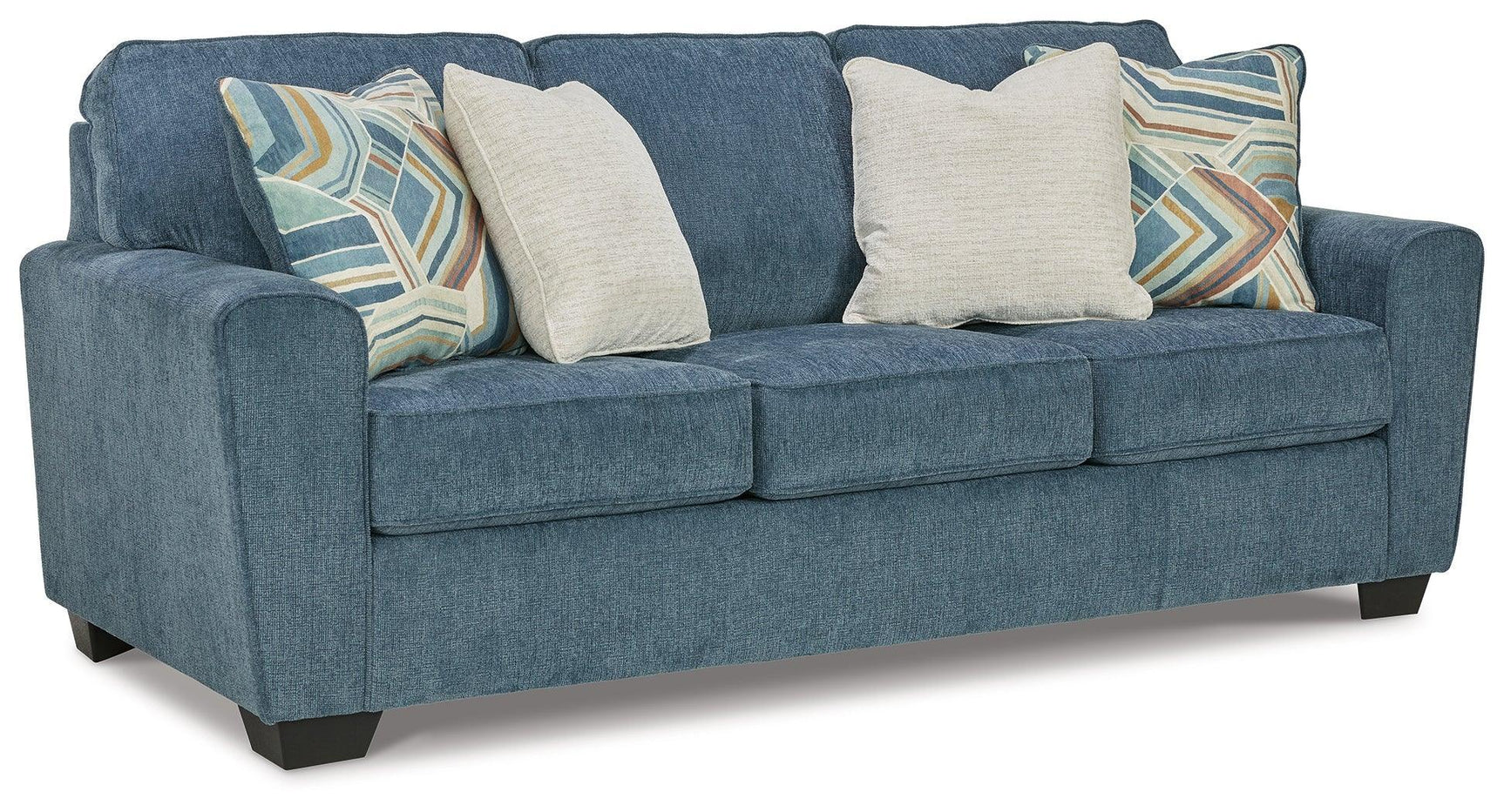 Cashton Blue Sofa, Loveseat, Chair And Ottoman - Ella Furniture