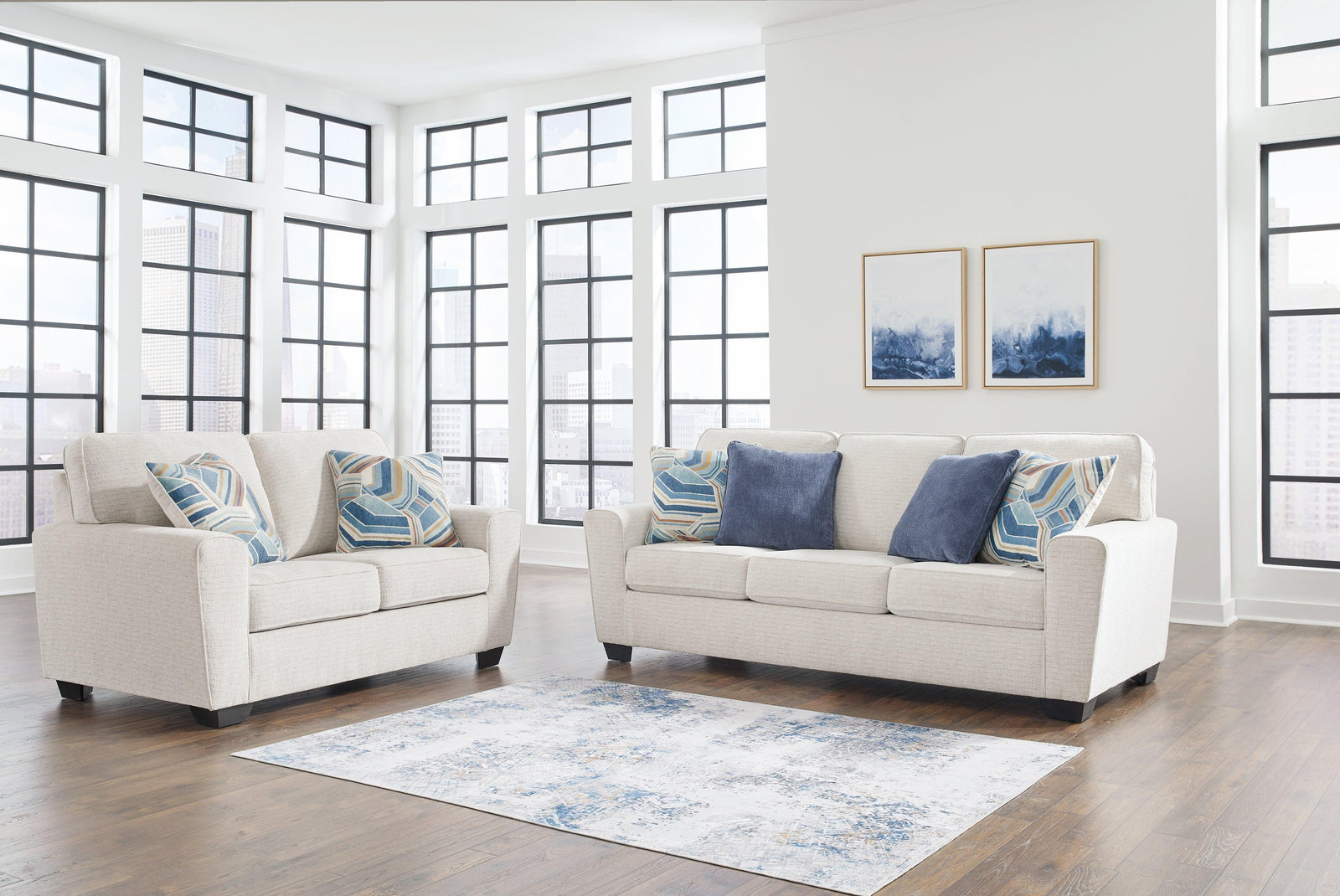Cashton Snow Sofa And Loveseat - Ella Furniture