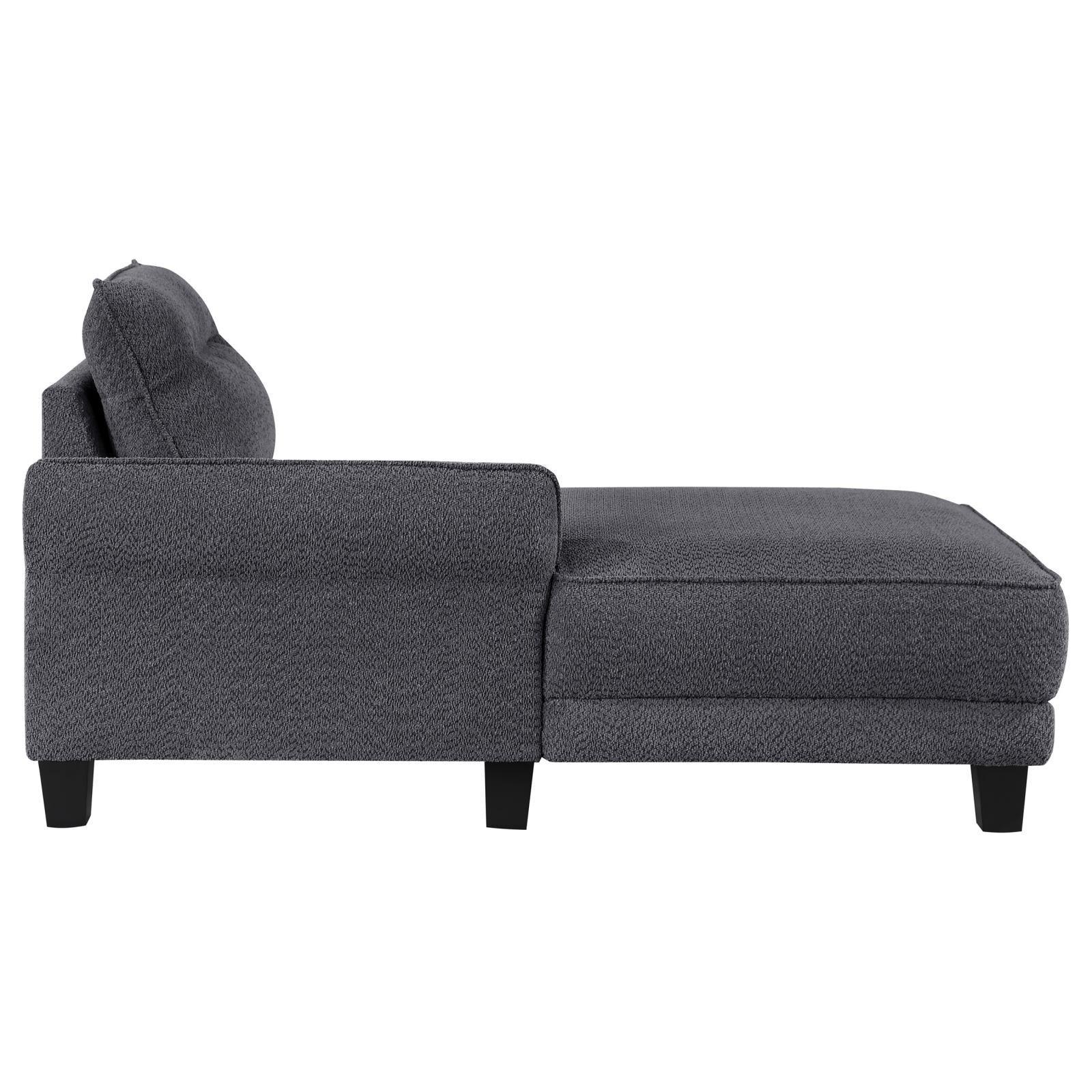 Caspian Upholstered Curved Arms Sectional Sofa Grey 509540 - Ella Furniture