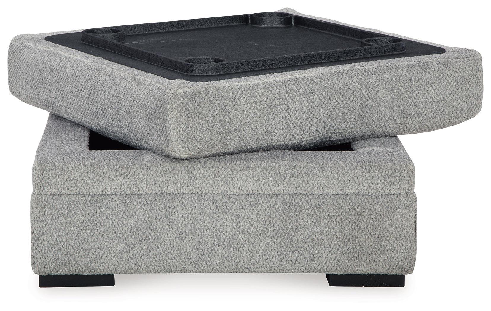 Casselbury Cement 2-Piece Sectional With Ottoman - Ella Furniture