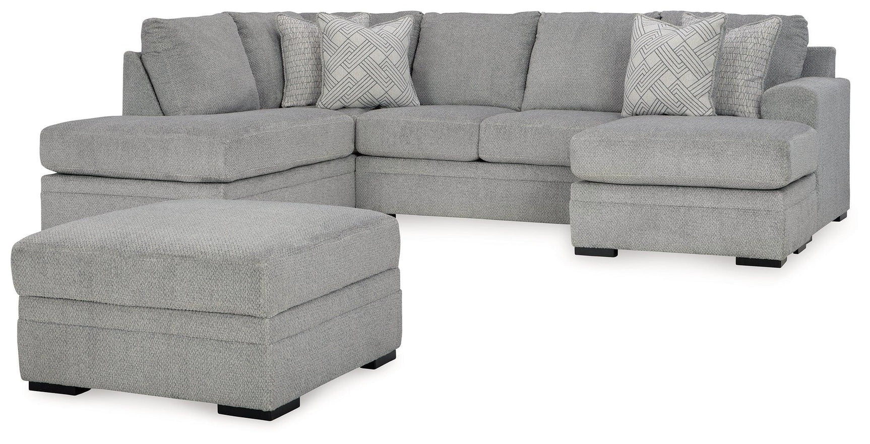 Casselbury Cement 2-Piece Sectional With Ottoman PKG015797 - 52906S2 | 5290611 - Ella Furniture
