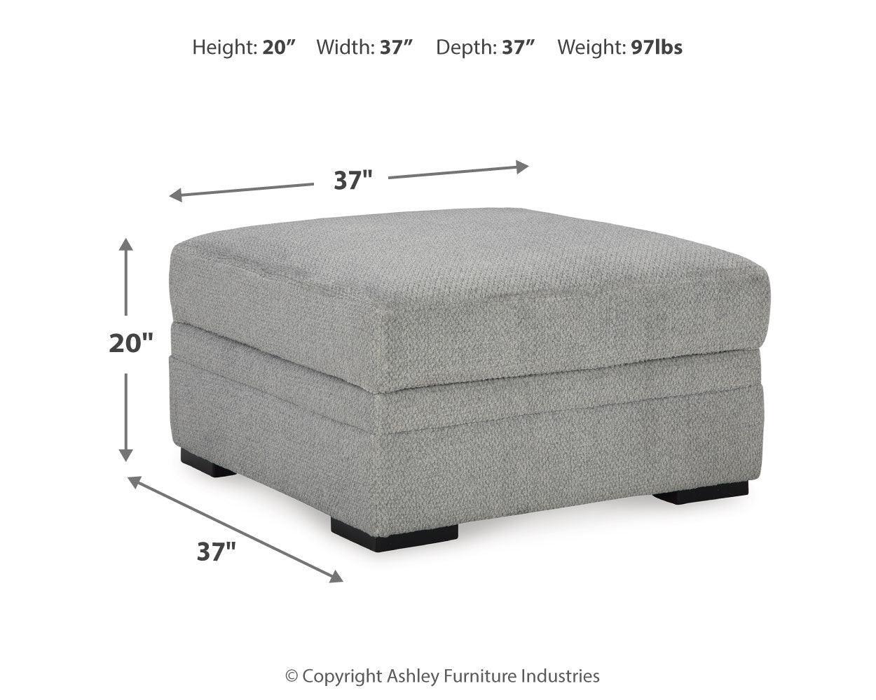 Casselbury Cement Chair And Ottoman - Ella Furniture